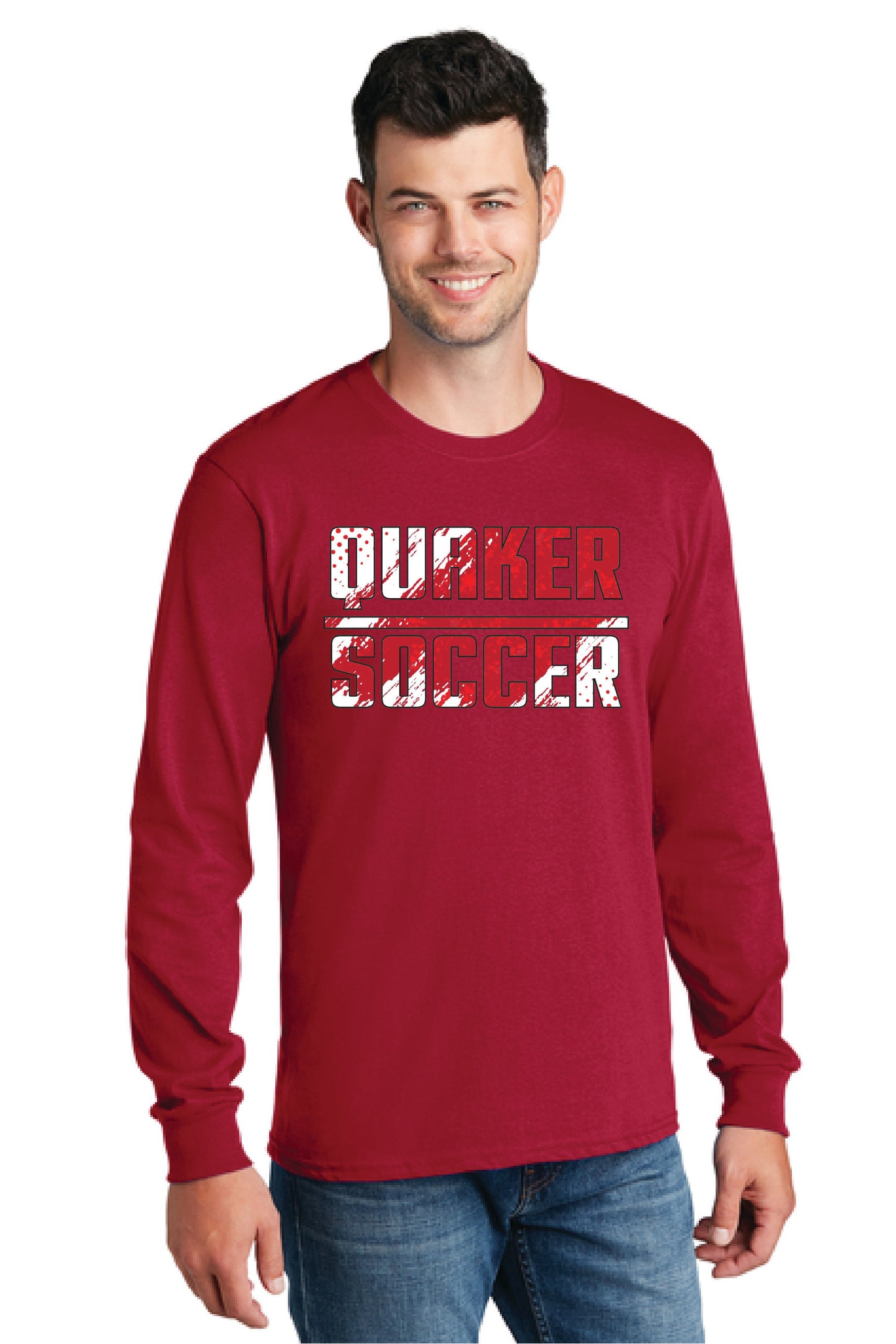 SALEM QUAKERS SOCCER PC54LS Port & Company® Long Sleeve Core Cotton Tee 8