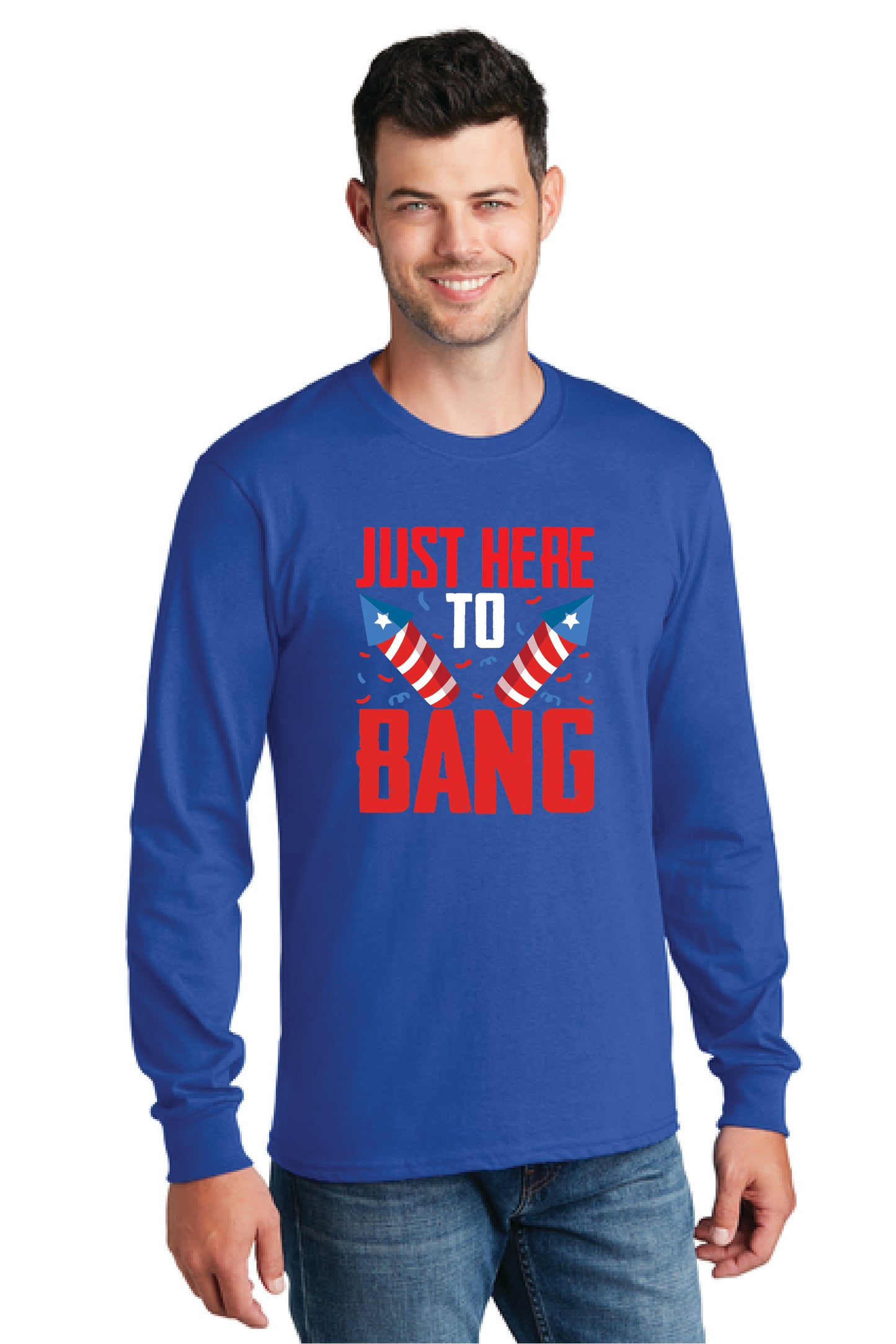 JUST HERE TO BANG! PC78 Port & Company® Core Fleece Crewneck Sweatshirt 5