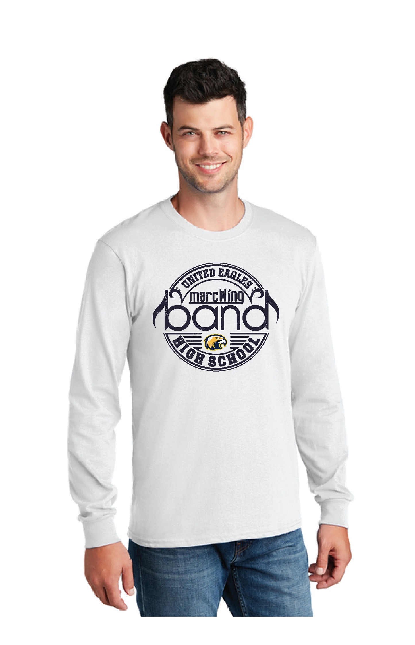 UNITED EAGLES BAND PC54LS Port & Company® Long Sleeve Core Cotton Tee 4