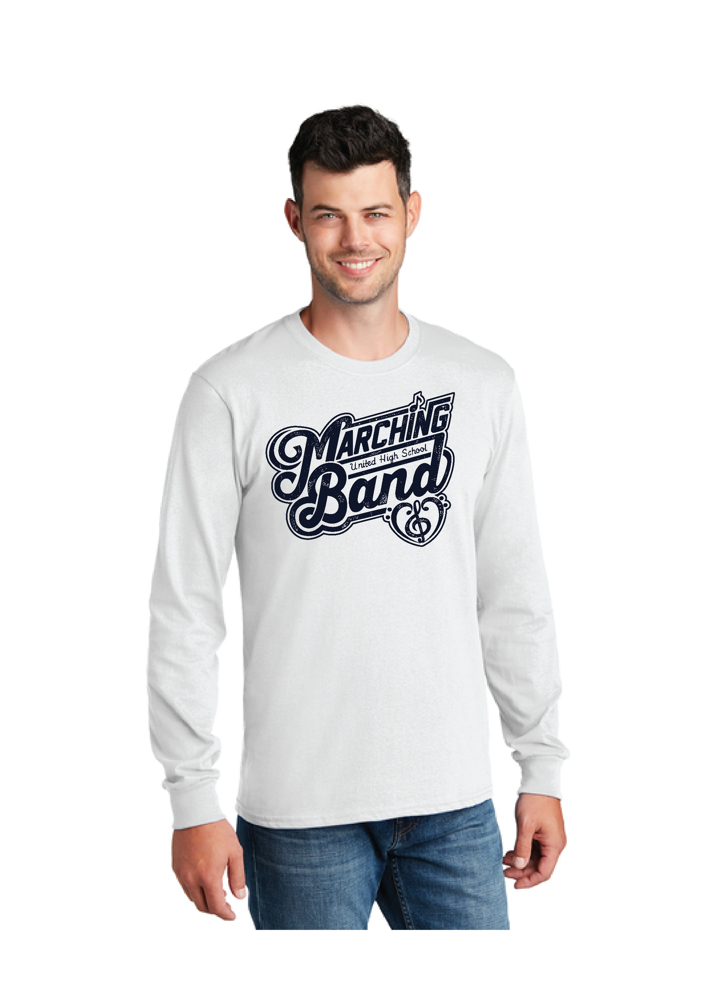 UNITED EAGLES BAND PC54LS Port & Company® Long Sleeve Core Cotton Tee 3