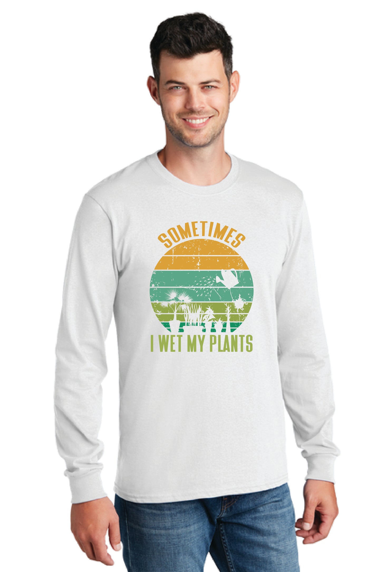SOMETIMES I WET MY PLANTS Gildan Softstyle® Long Sleeve T-Shirt 2