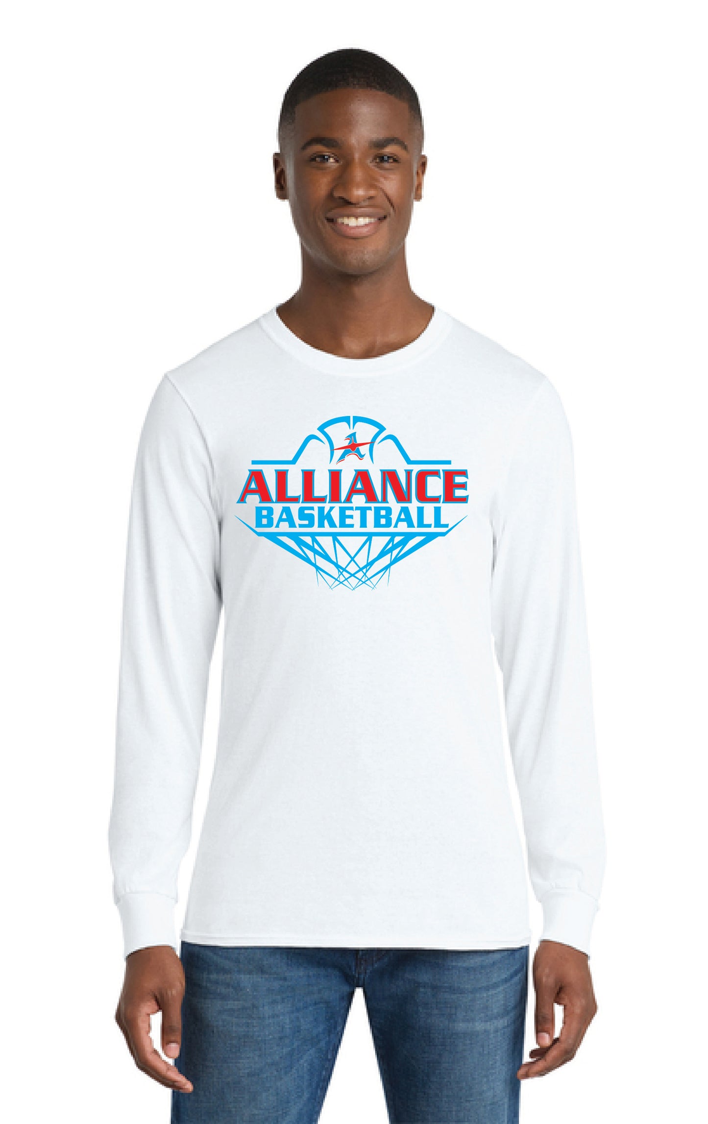 ALLIANCE AVIATORS Basketball PC55LS Port & Company® Long Sleeve Core Blend Tee 8