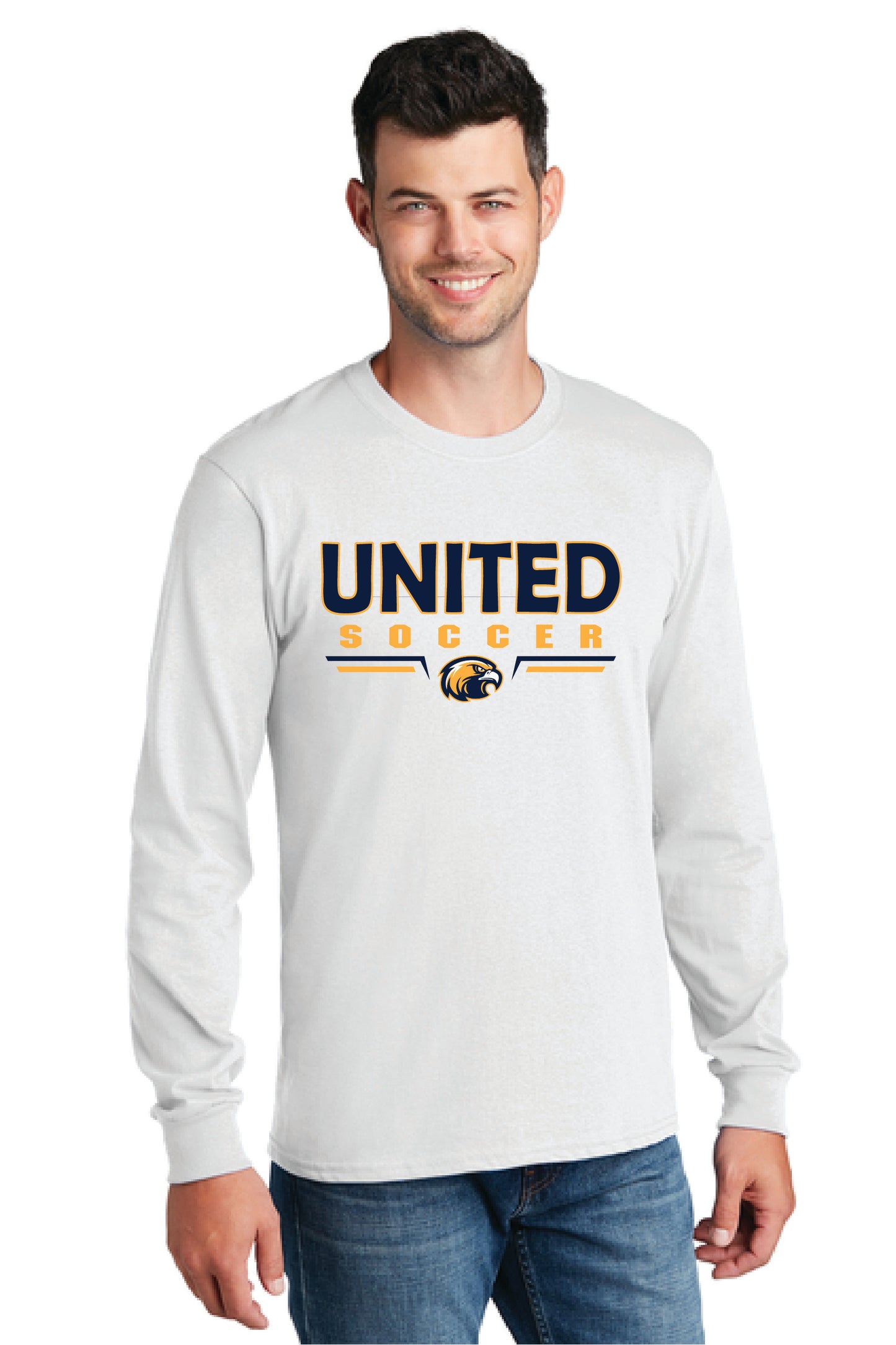 UNITED EAGLES SOCCER PC54LS Port & Company® Long Sleeve Core Cotton Tee 1