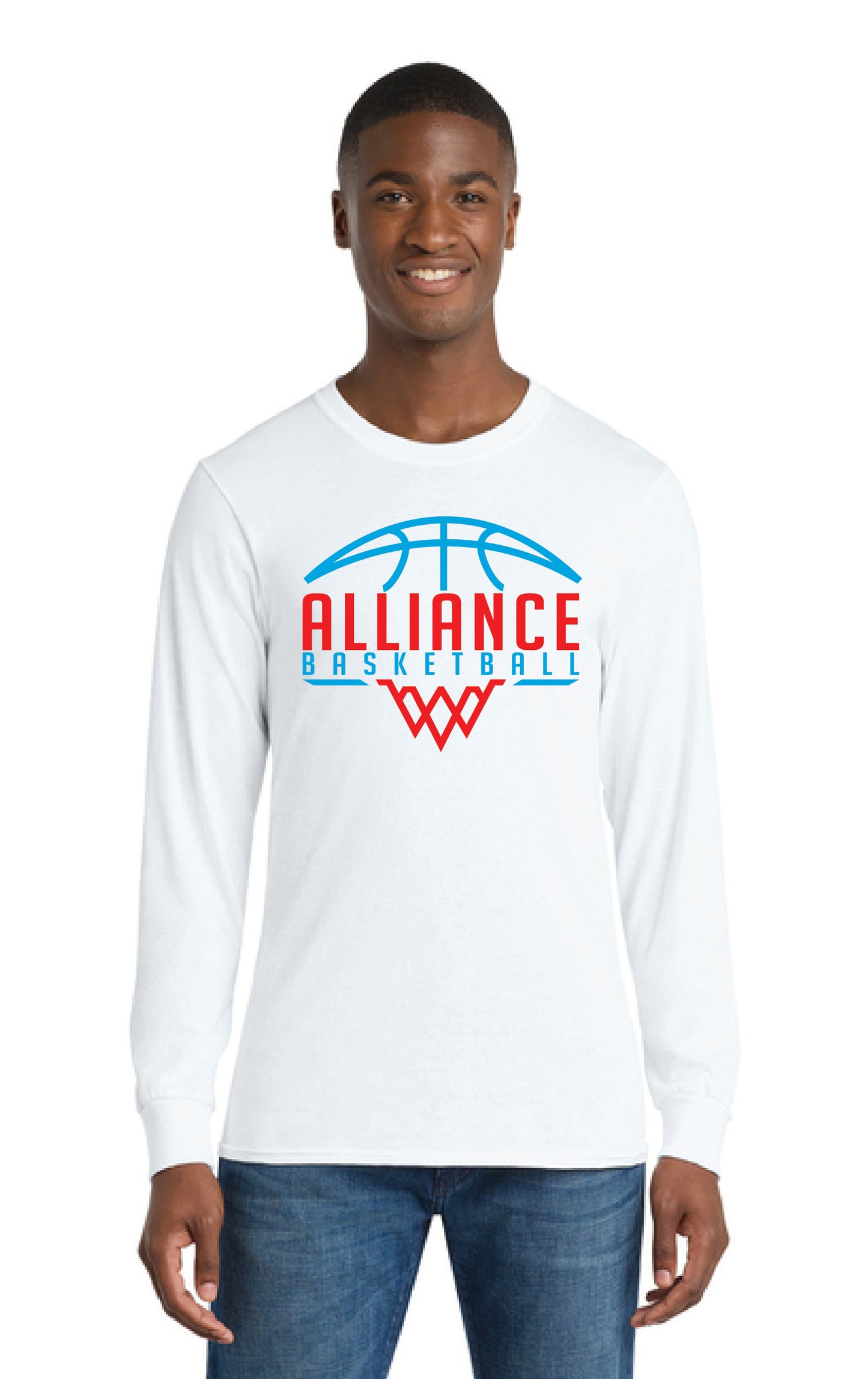 ALLIANCE AVIATORS Basketball PC55LS Port & Company® Long Sleeve Core Blend Tee 7