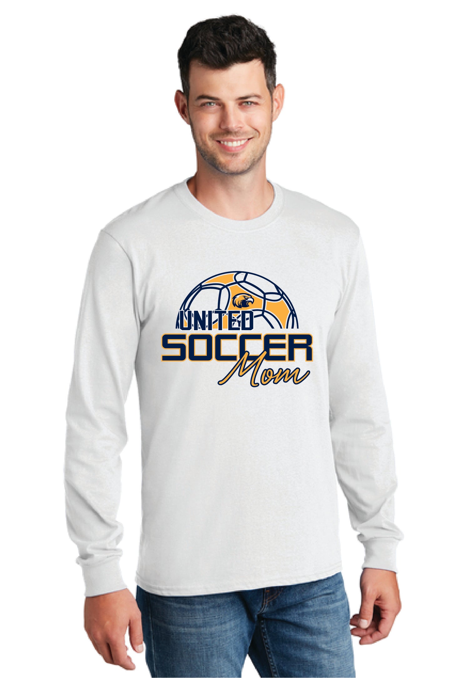 UNITED EAGLES SOCCER MOM PC54LS Port & Company® Long Sleeve Core Cotton Tee 4