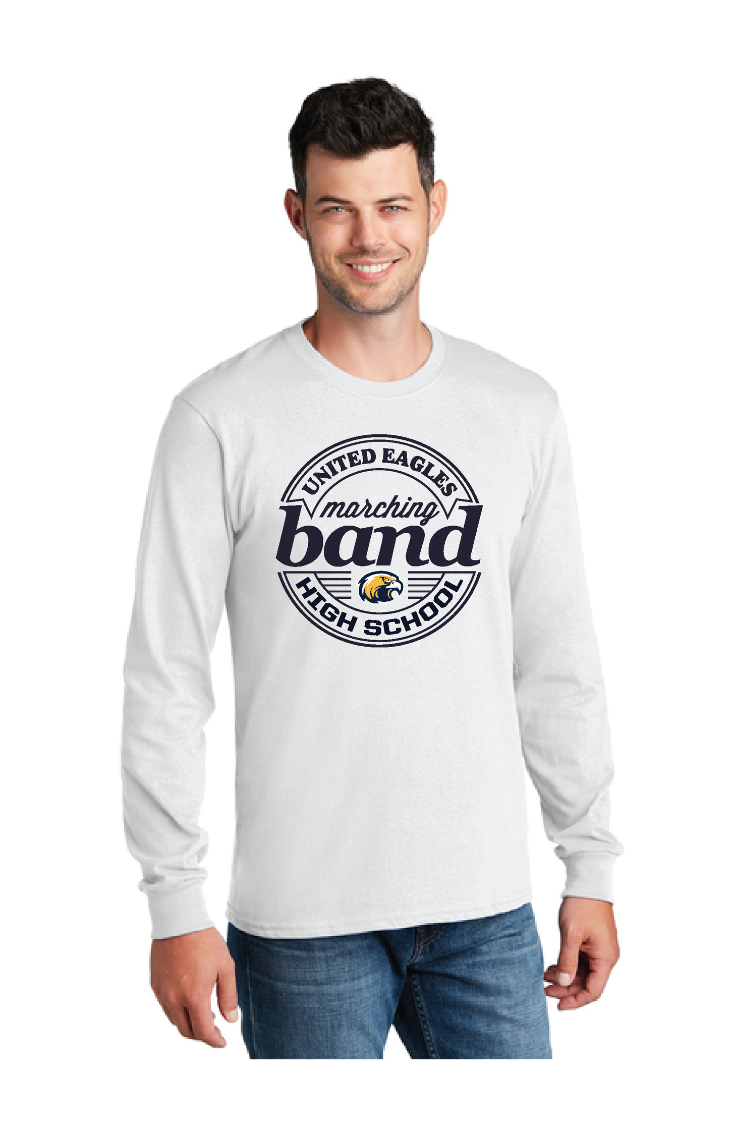 UNITED EAGLES BAND PC54LS Port & Company® Long Sleeve Core Cotton Tee 5