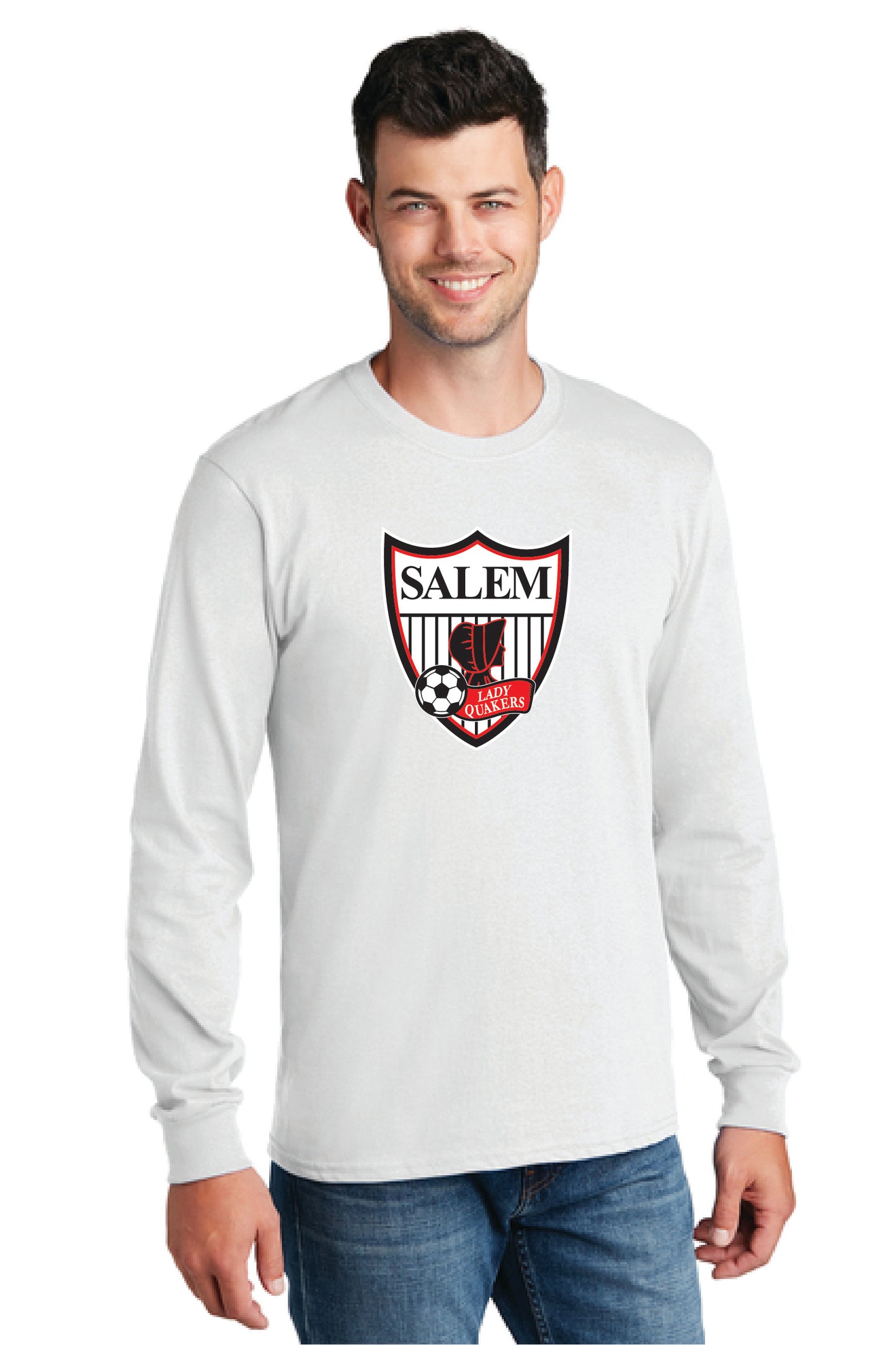 SALEM QUAKERS SOCCER PC54LS Port & Company® Long Sleeve Core Cotton Tee 5