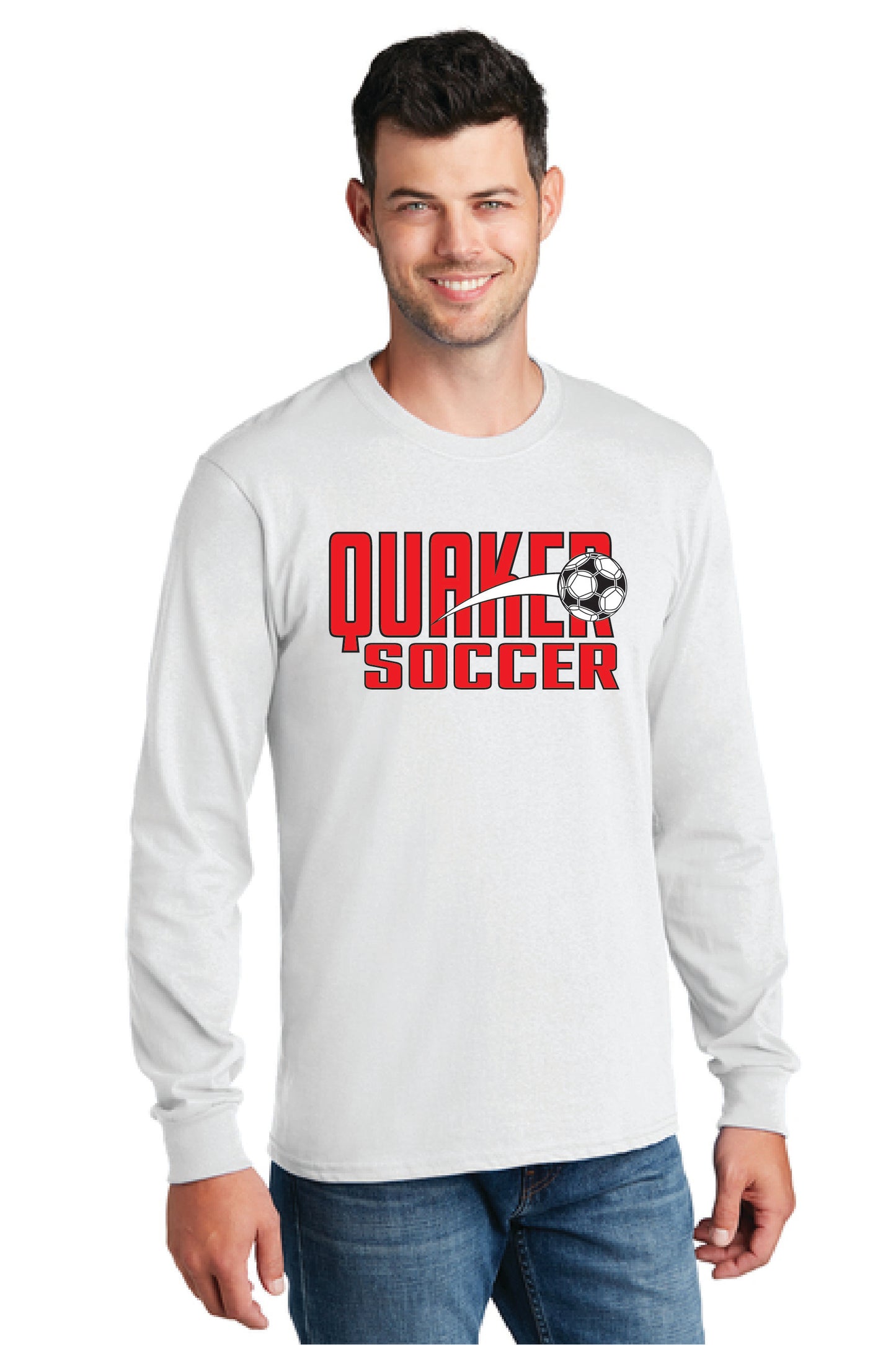 SALEM QUAKERS SOCCER PC54LS Port & Company® Long Sleeve Core Cotton Tee 4