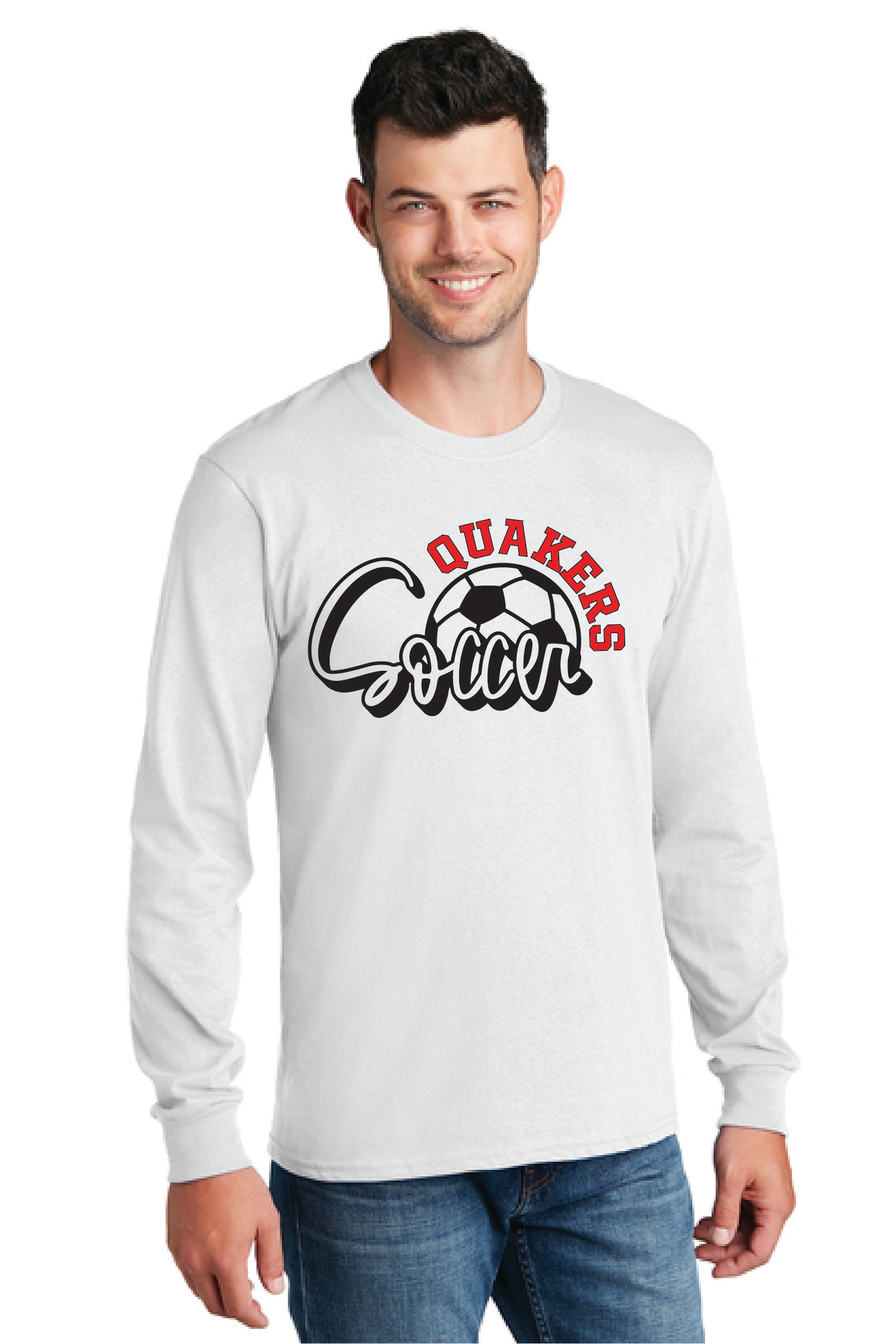 SALEM QUAKERS SOCCER PC54LS Port & Company® Long Sleeve Core Cotton Tee 13