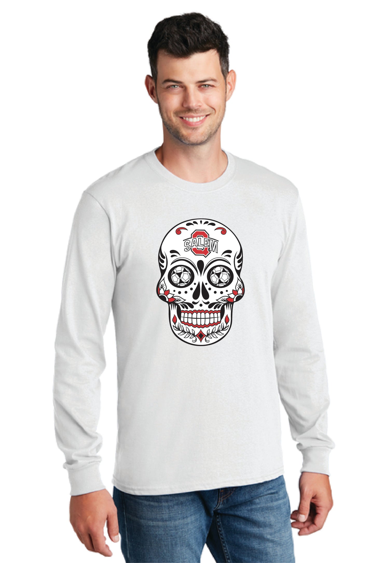 SALEM QUAKERS SOCCER PC54LS Port & Company® Long Sleeve Core Cotton Tee 2