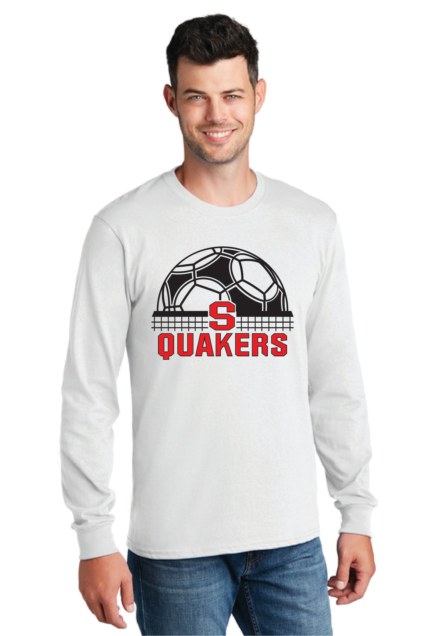SALEM QUAKERS SOCCER PC54LS Port & Company® Long Sleeve Core Cotton Tee 7