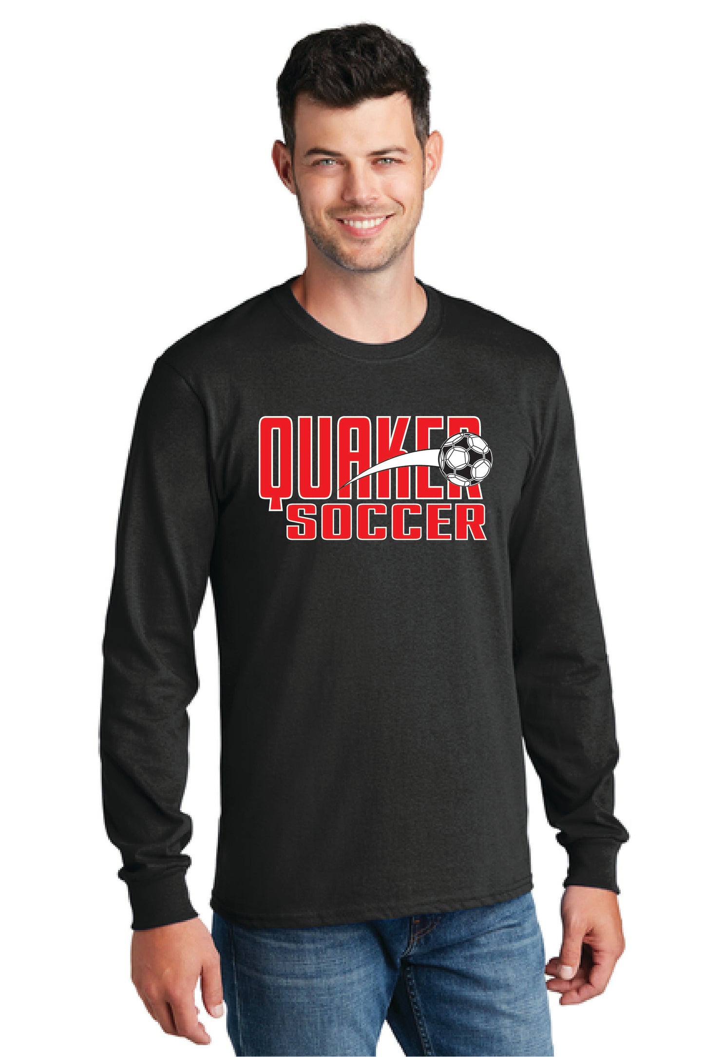 SALEM QUAKERS SOCCER PC54LS Port & Company® Long Sleeve Core Cotton Tee 4