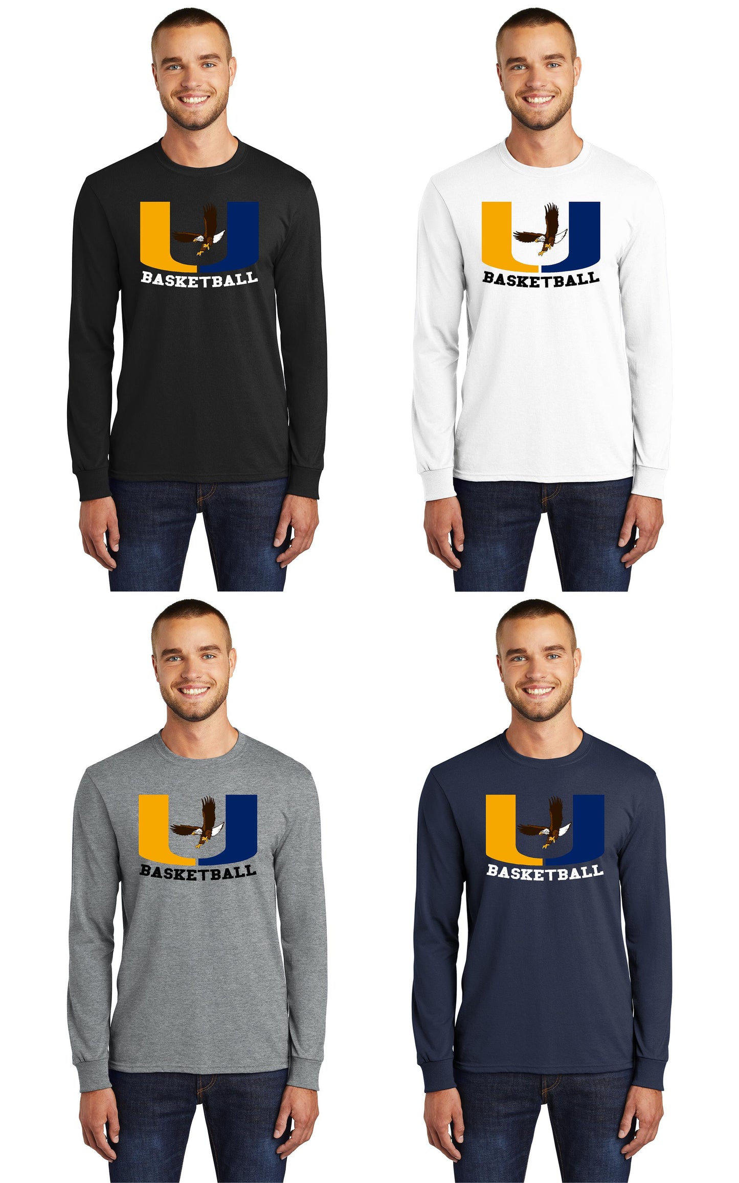 United Eagles Basketball PC55LS Port & Company® Long Sleeve Core Blend Tee 1