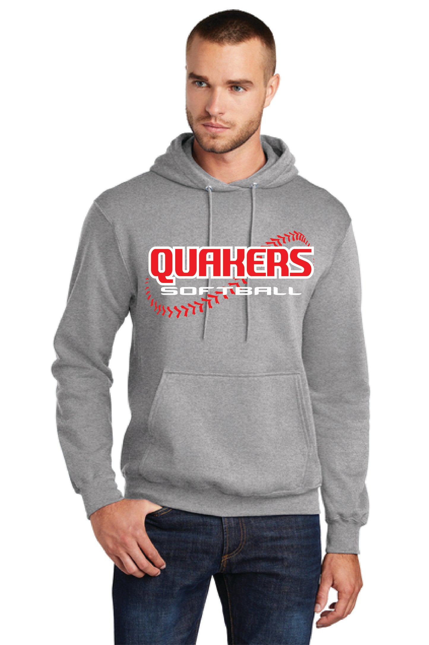 SALEM QUAKERS SOFTBALL PC78H Port & Company® Core Fleece Pullover Hooded Sweatshirt 2