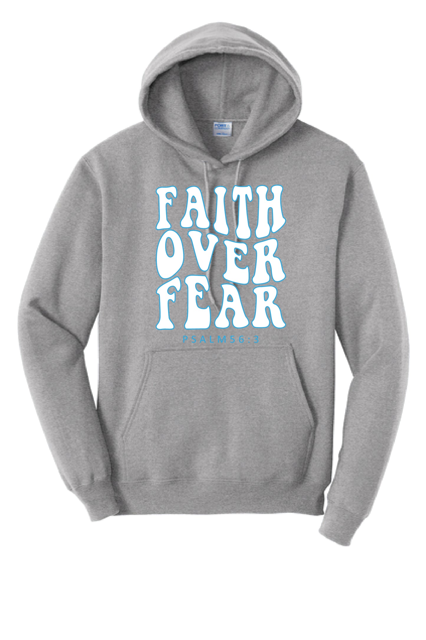 FAITH OVER FEAR PC78H Port & Company® Core Fleece Pullover Hooded Sweatshirt KK-13