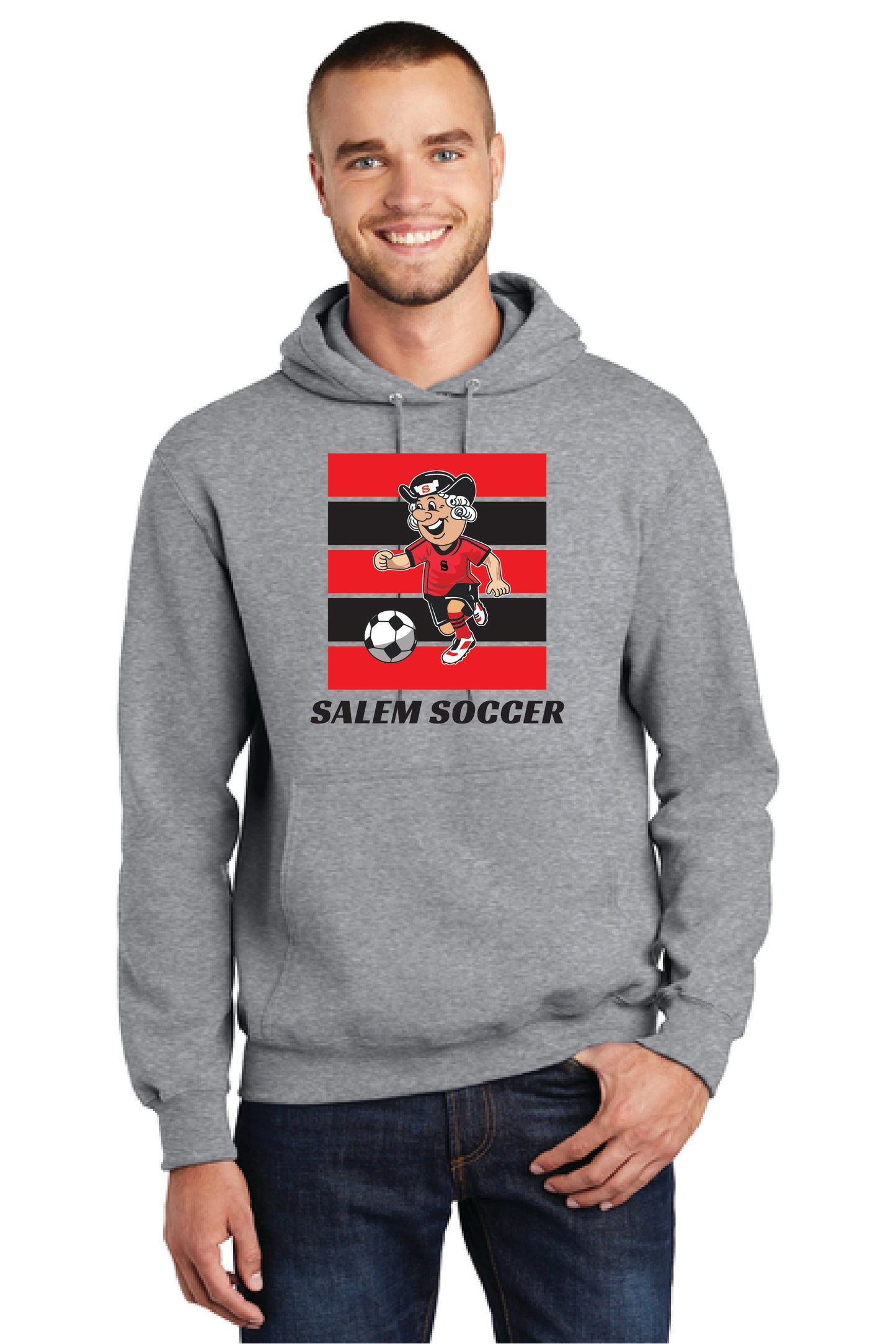 SALEM QUAKERS SOCCER PC78H Port & Company® Core Fleece Pullover Hooded Sweatshirt 17