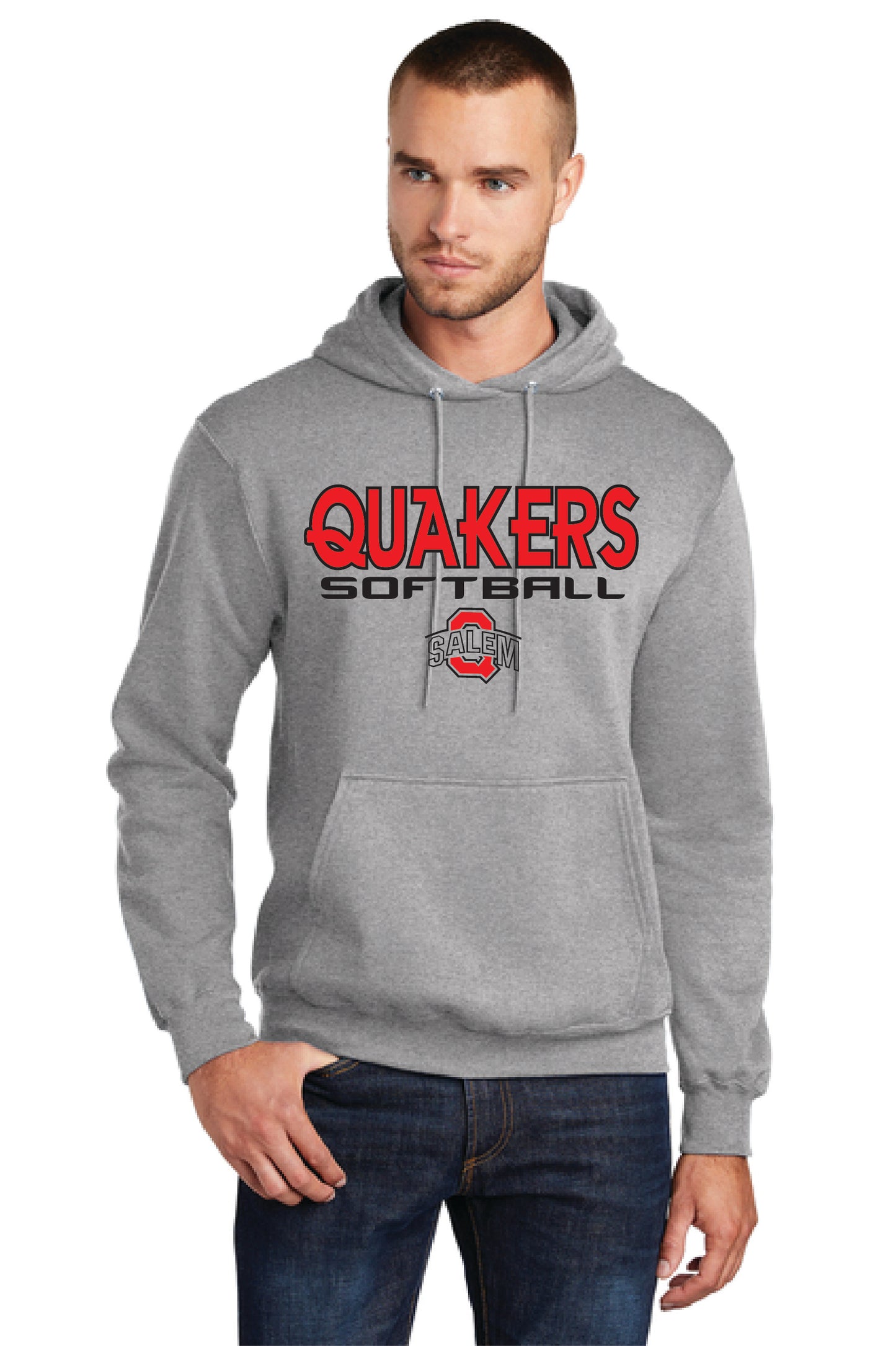 SALEM QUAKERS SOFTBALL PC78H Port & Company® Core Fleece Pullover Hooded Sweatshirt 6