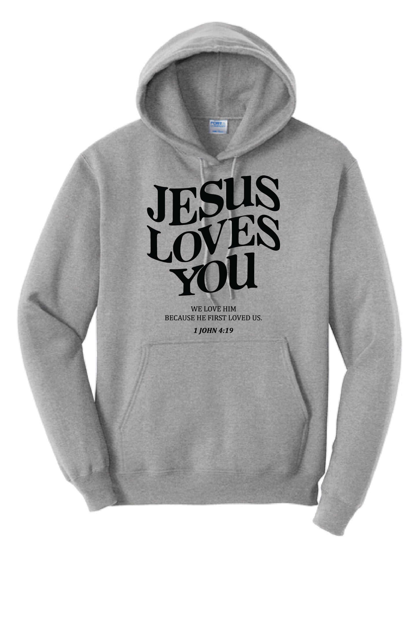 JESUS LOVES YOU PC78H Port & Company® Core Fleece Pullover Hooded Sweatshirt KK-15