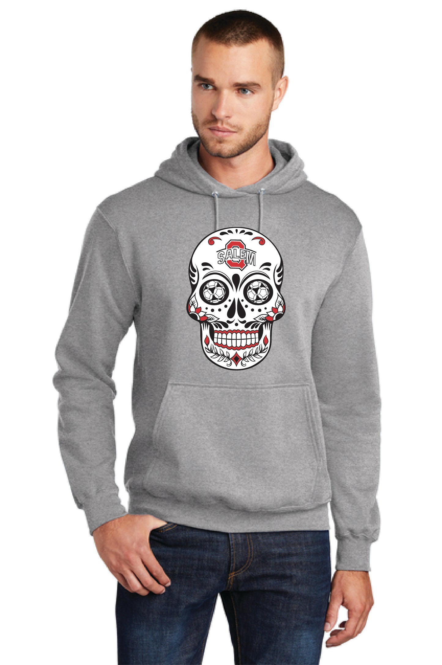 SALEM QUAKERS SOCCER PC78H Port & Company® Core Fleece Pullover Hooded Sweatshirt 2