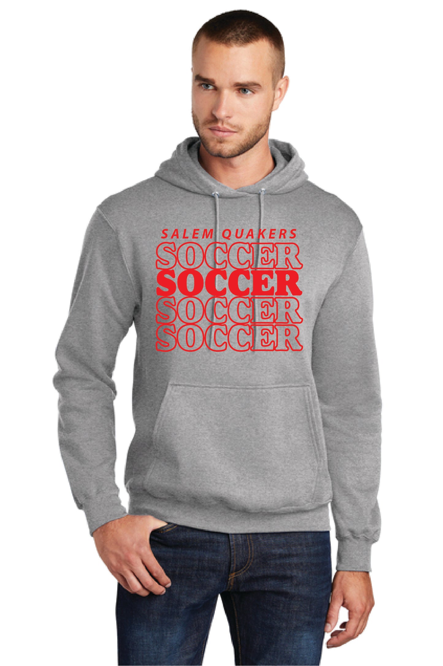 SALEM QUAKERS SOCCER PC78H Port & Company® Core Fleece Pullover Hooded Sweatshirt 6