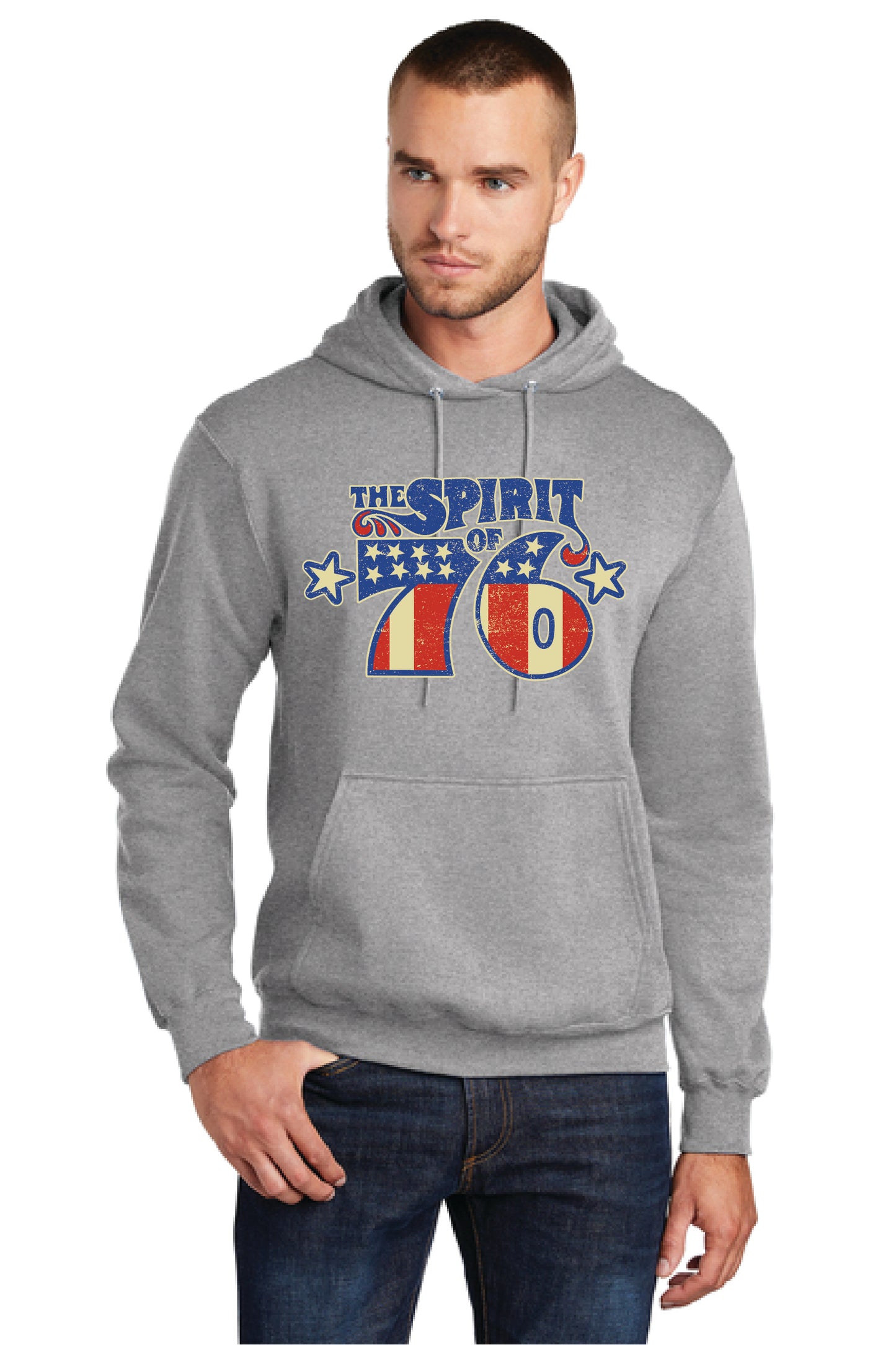 THE SPIRIT OF 76 PC78H Port & Company® Core Fleece Pullover Hooded Sweatshirt KK-22