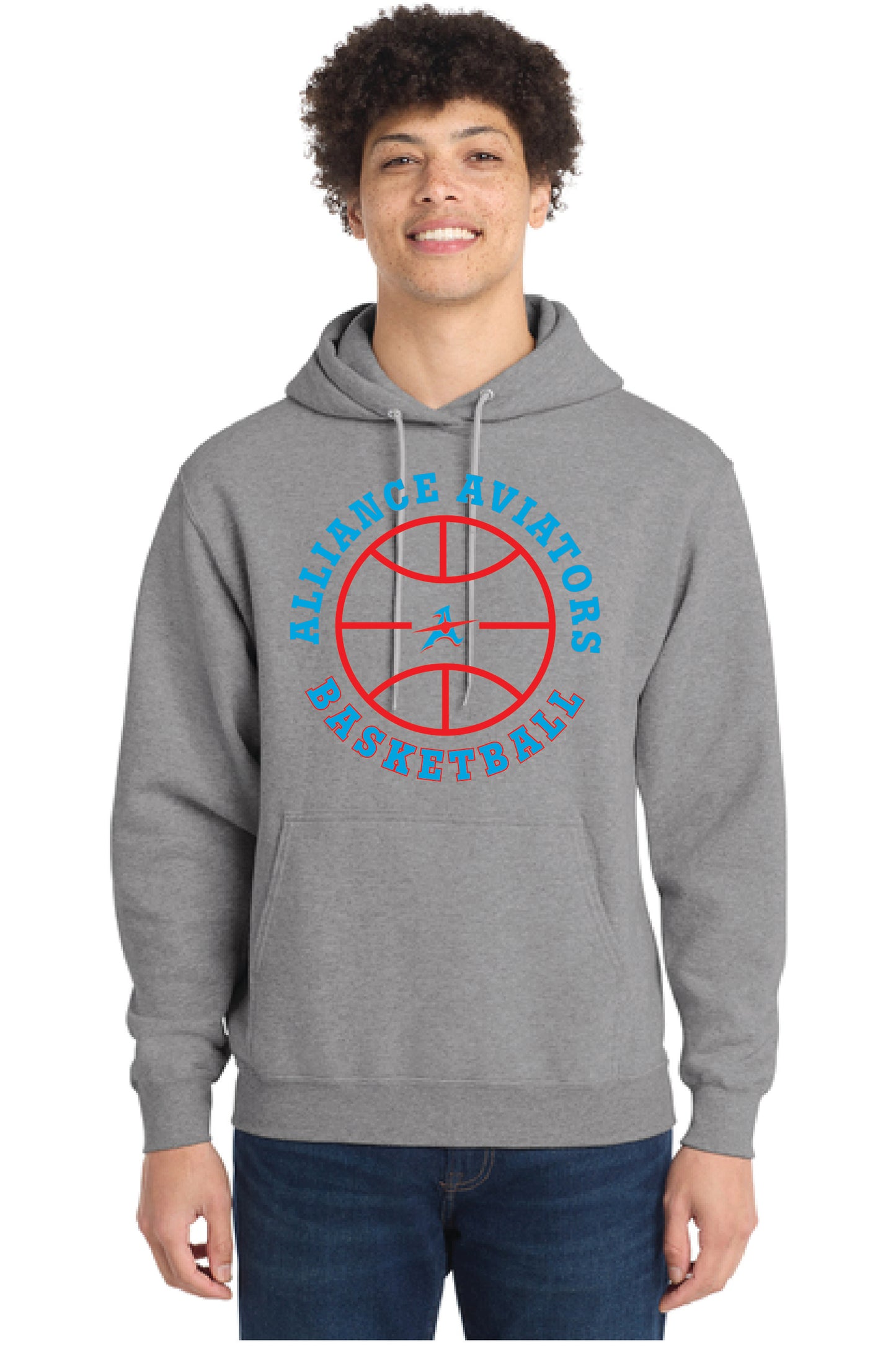 ALLIANCE AVIATORS Basketball PC78H Port & Company® Core Fleece Pullover Hooded Sweatshirt 9