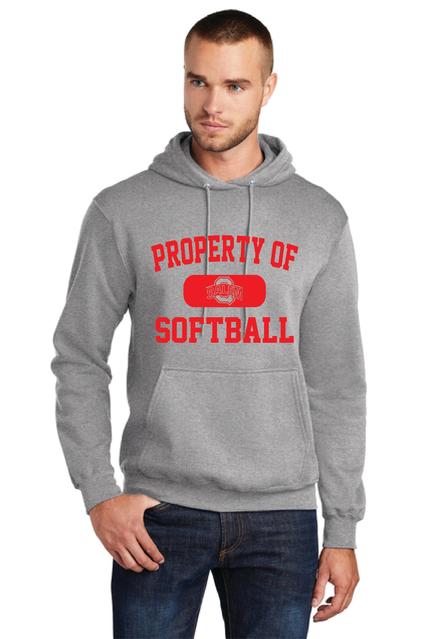 SALEM QUAKERS SOFTBALL PC78H Port & Company® Core Fleece Pullover Hooded Sweatshirt 5