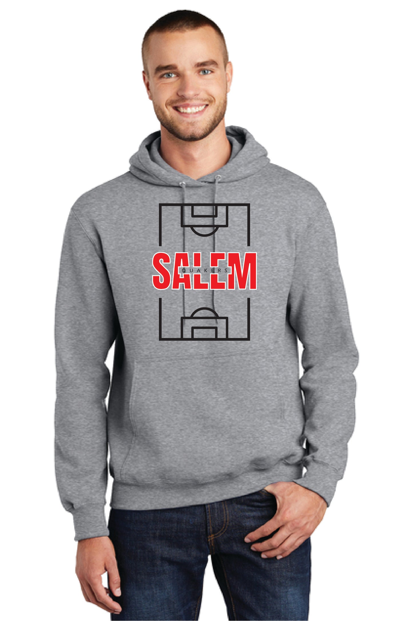 SALEM QUAKERS SOCCER PC78H Port & Company® Core Fleece Pullover Hooded Sweatshirt 18