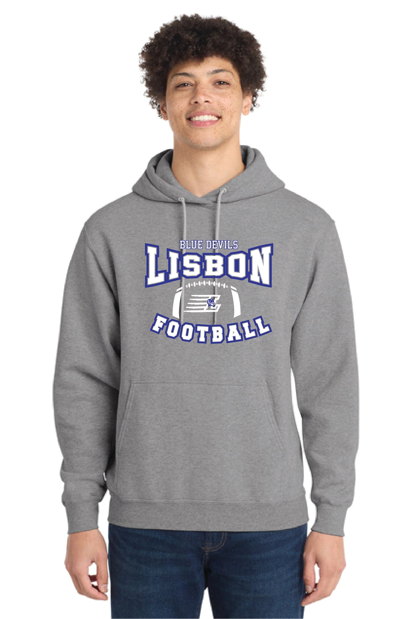 LISBON FOOTBALL PC78H Port & Company® Core Fleece Pullover Hooded Sweatshirt 1