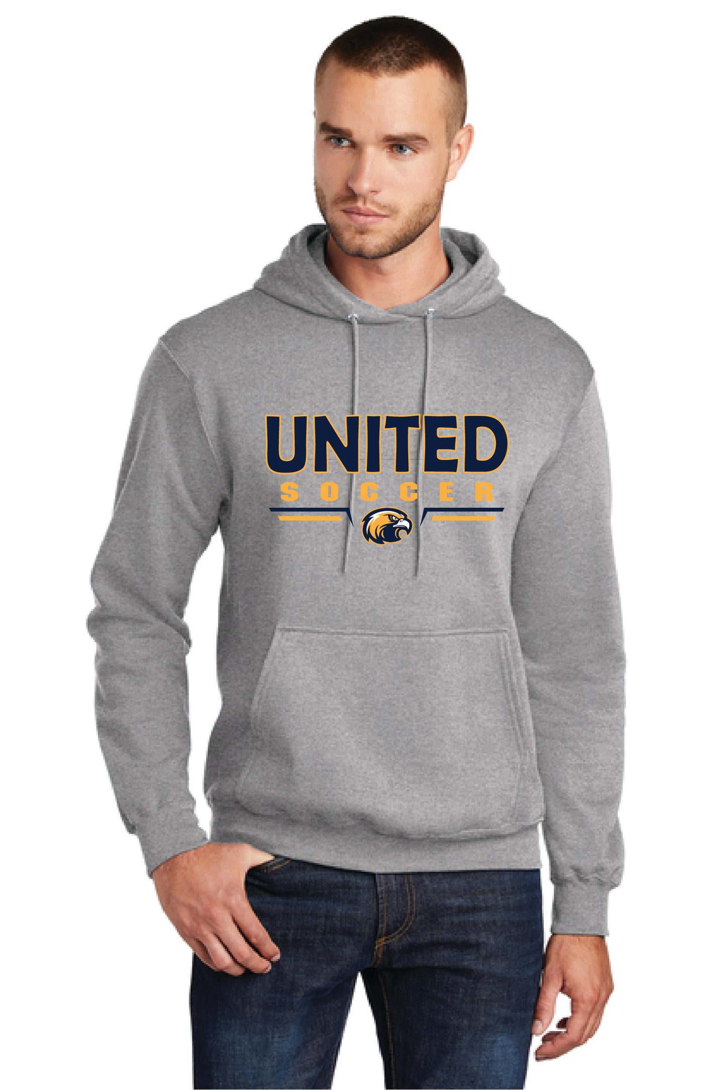 UNITED EAGELS PC78H Port & Company® Core Fleece Pullover Hooded Sweatshirt 1