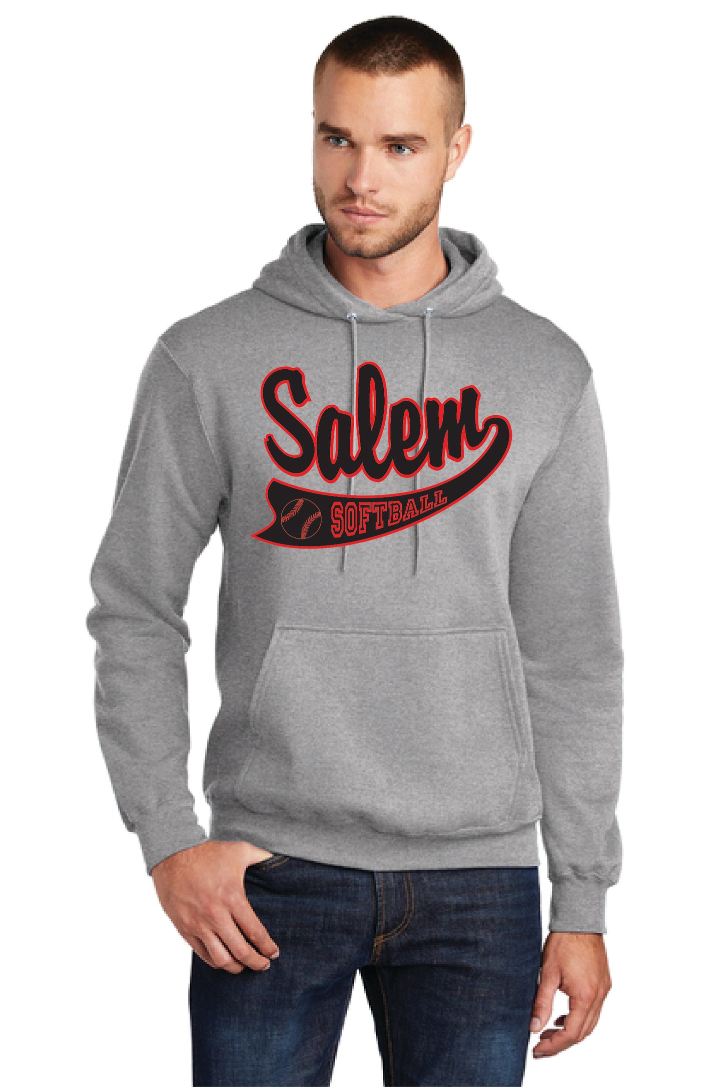 SALEM QUAKERS SOFTBALL PC78H Port & Company® Core Fleece Pullover Hooded Sweatshirt 8
