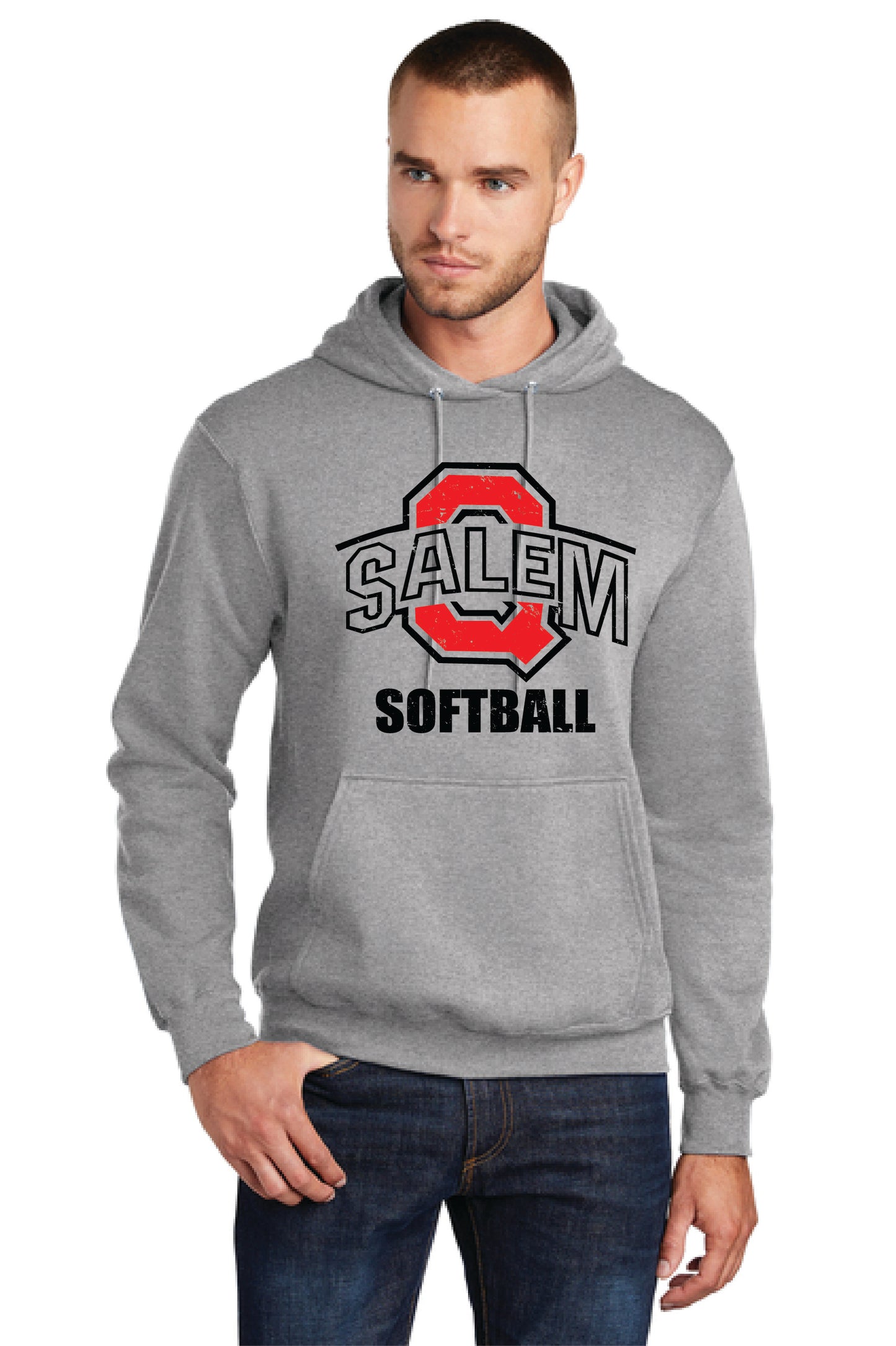 SALEM QUAKERS SOFTBALL PC78H Port & Company® Core Fleece Pullover Hooded Sweatshirt 7