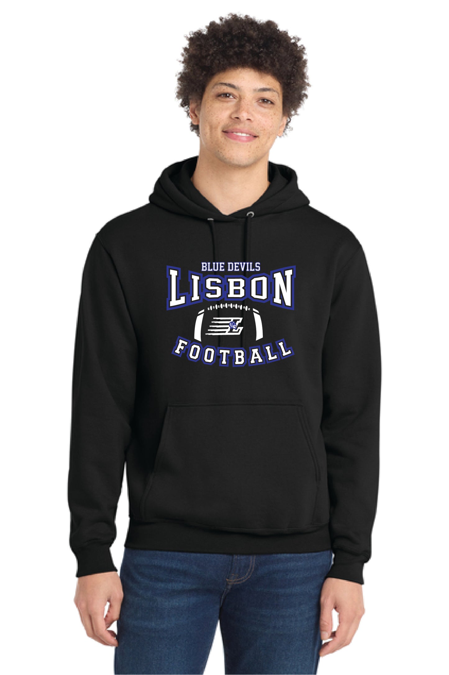 LISBON FOOTBALL PC78H Port & Company® Core Fleece Pullover Hooded Sweatshirt 1