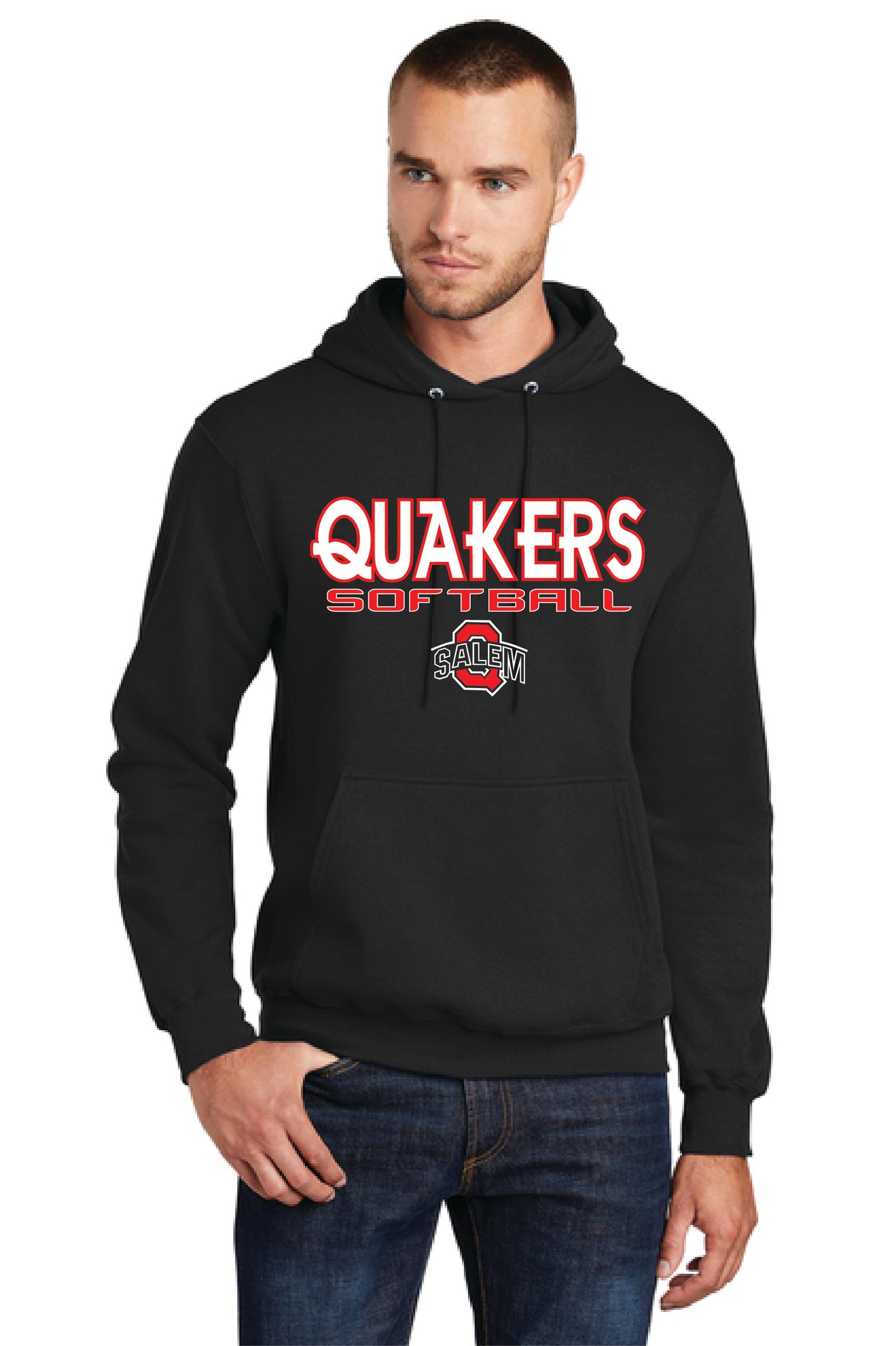 SALEM QUAKERS SOFTBALL PC78H Port & Company® Core Fleece Pullover Hooded Sweatshirt 6