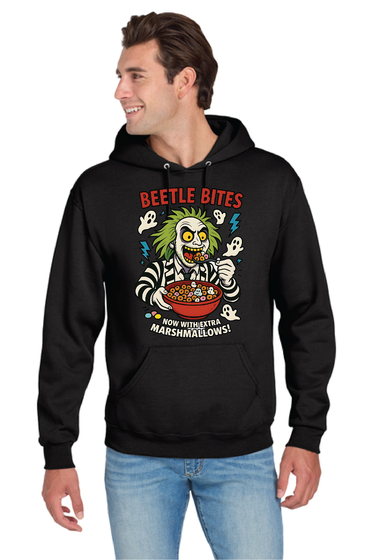 HALLOWEEN BEETLE BITES PC78H Port & Company® Core Fleece Pullover Hooded Sweatshirt HW-6
