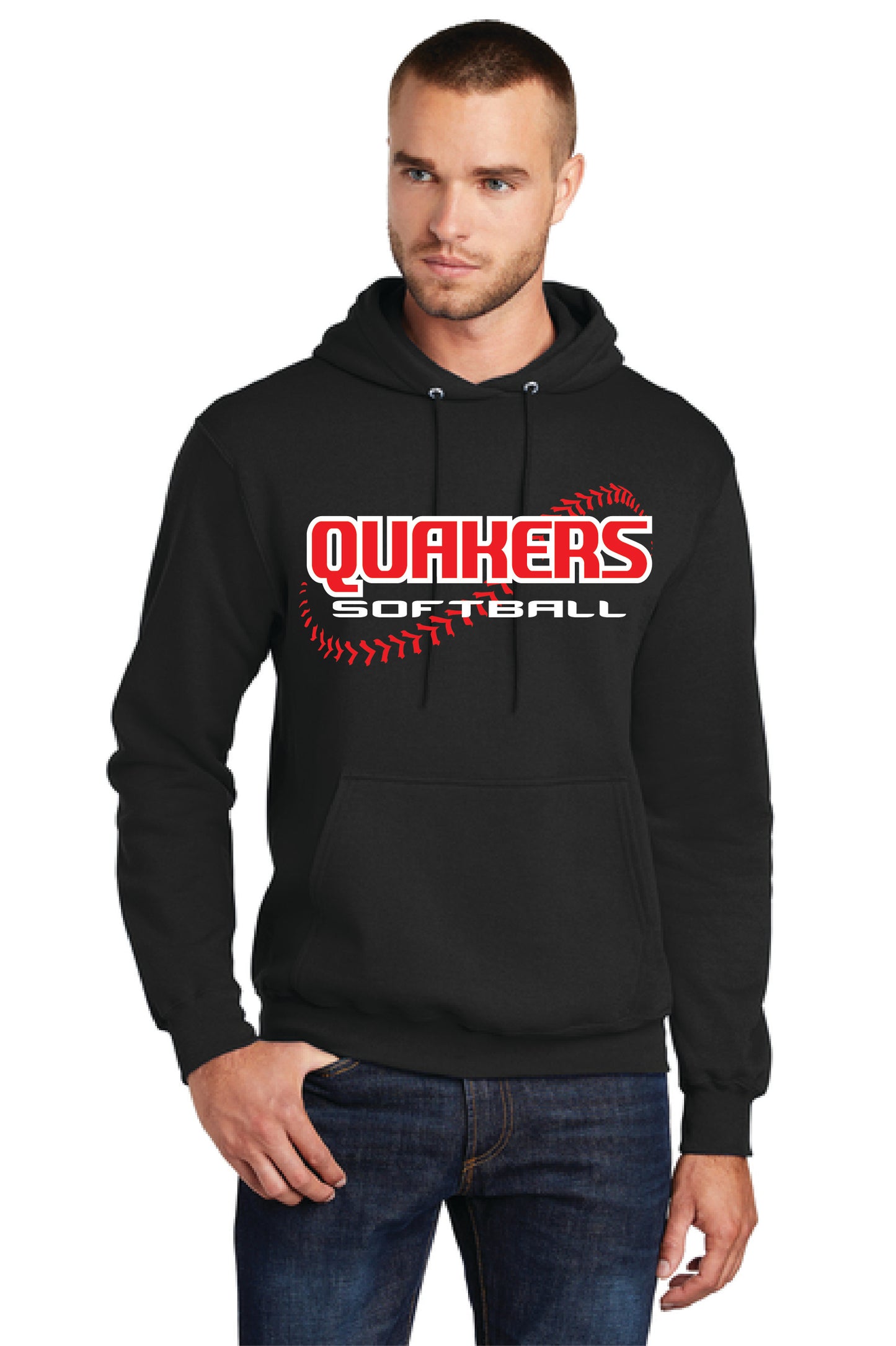 SALEM QUAKERS SOFTBALL PC78H Port & Company® Core Fleece Pullover Hooded Sweatshirt 2