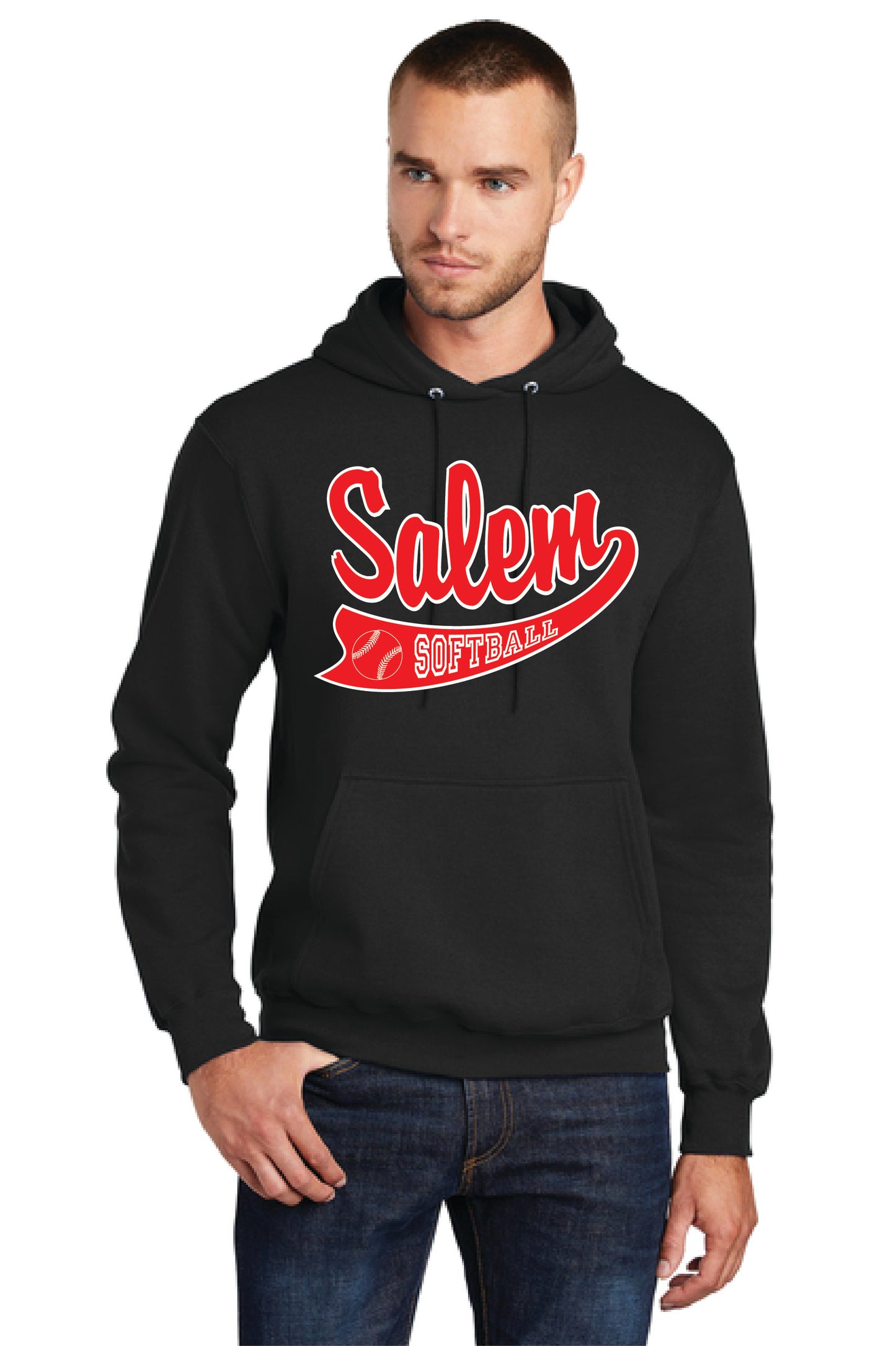 SALEM QUAKERS SOFTBALL PC78H Port & Company® Core Fleece Pullover Hooded Sweatshirt 8
