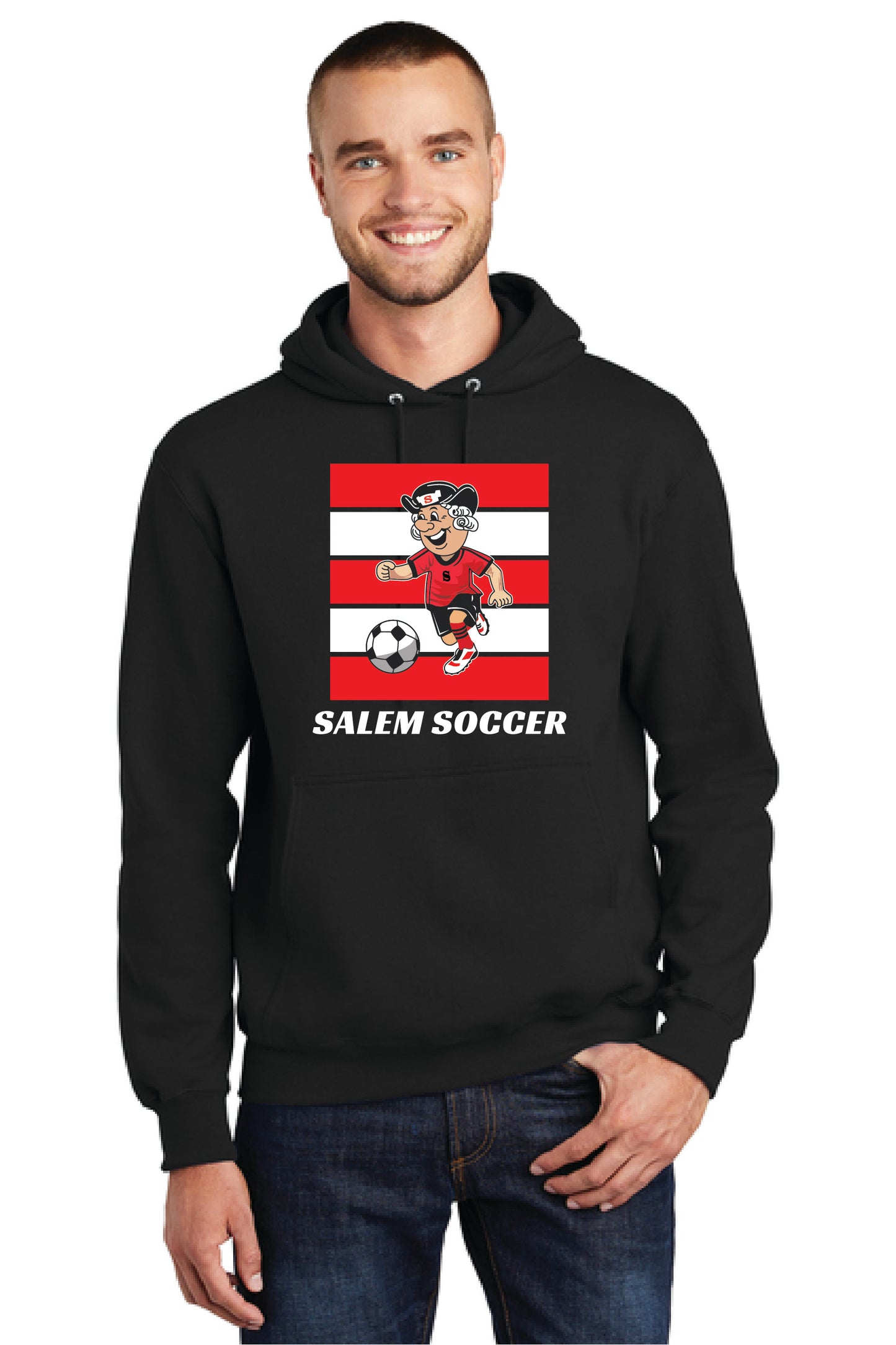SALEM QUAKERS SOCCER PC78H Port & Company® Core Fleece Pullover Hooded Sweatshirt 17