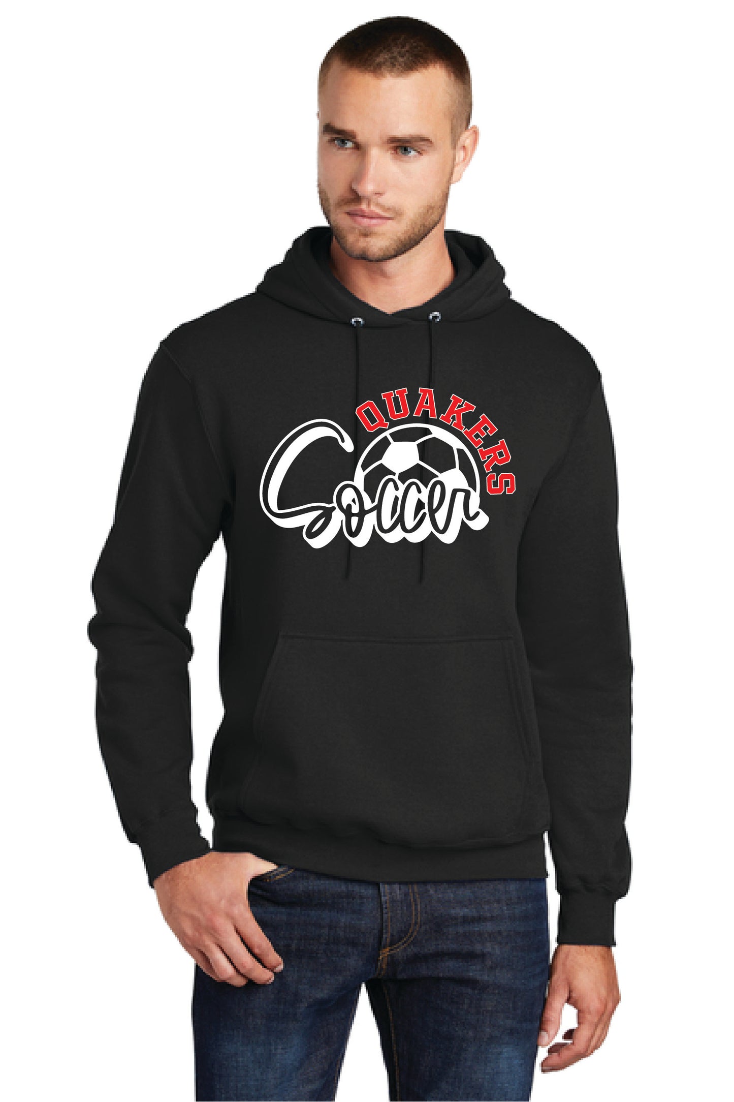 SALEM QUAKERS SOCCER PC78H Port & Company® Core Fleece Pullover Hooded Sweatshirt 13