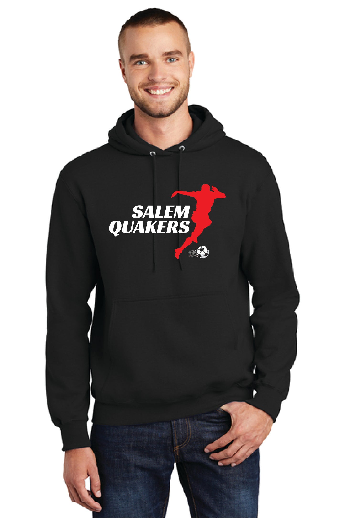 SALEM QUAKERS SOCCER PC78H Port & Company® Core Fleece Pullover Hooded Sweatshirt 19