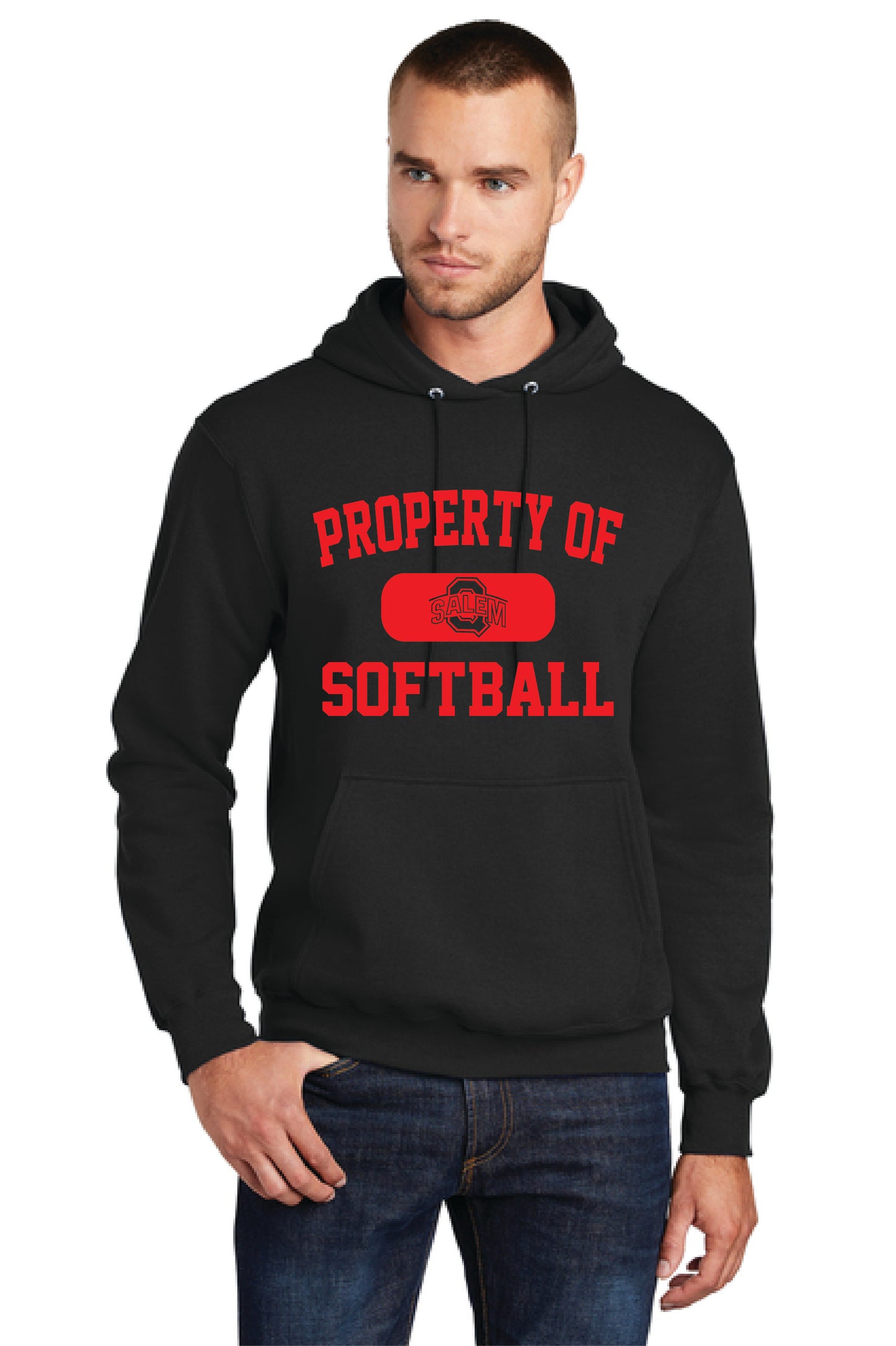 SALEM QUAKERS SOFTBALL PC78H Port & Company® Core Fleece Pullover Hooded Sweatshirt 5
