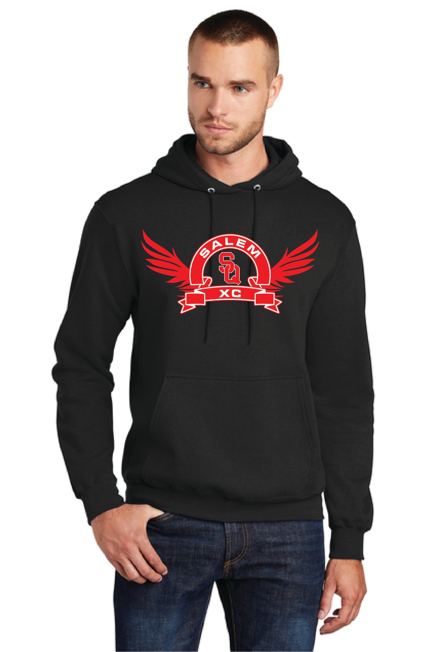 SALEM QUAKERS CROSS COUNTRY PC78H Port & Company® Core Fleece Pullover Hooded Sweatshirt 4