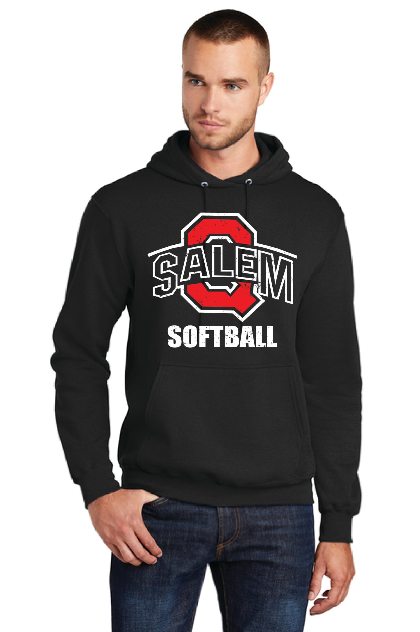 SALEM QUAKERS SOFTBALL PC78H Port & Company® Core Fleece Pullover Hooded Sweatshirt 7