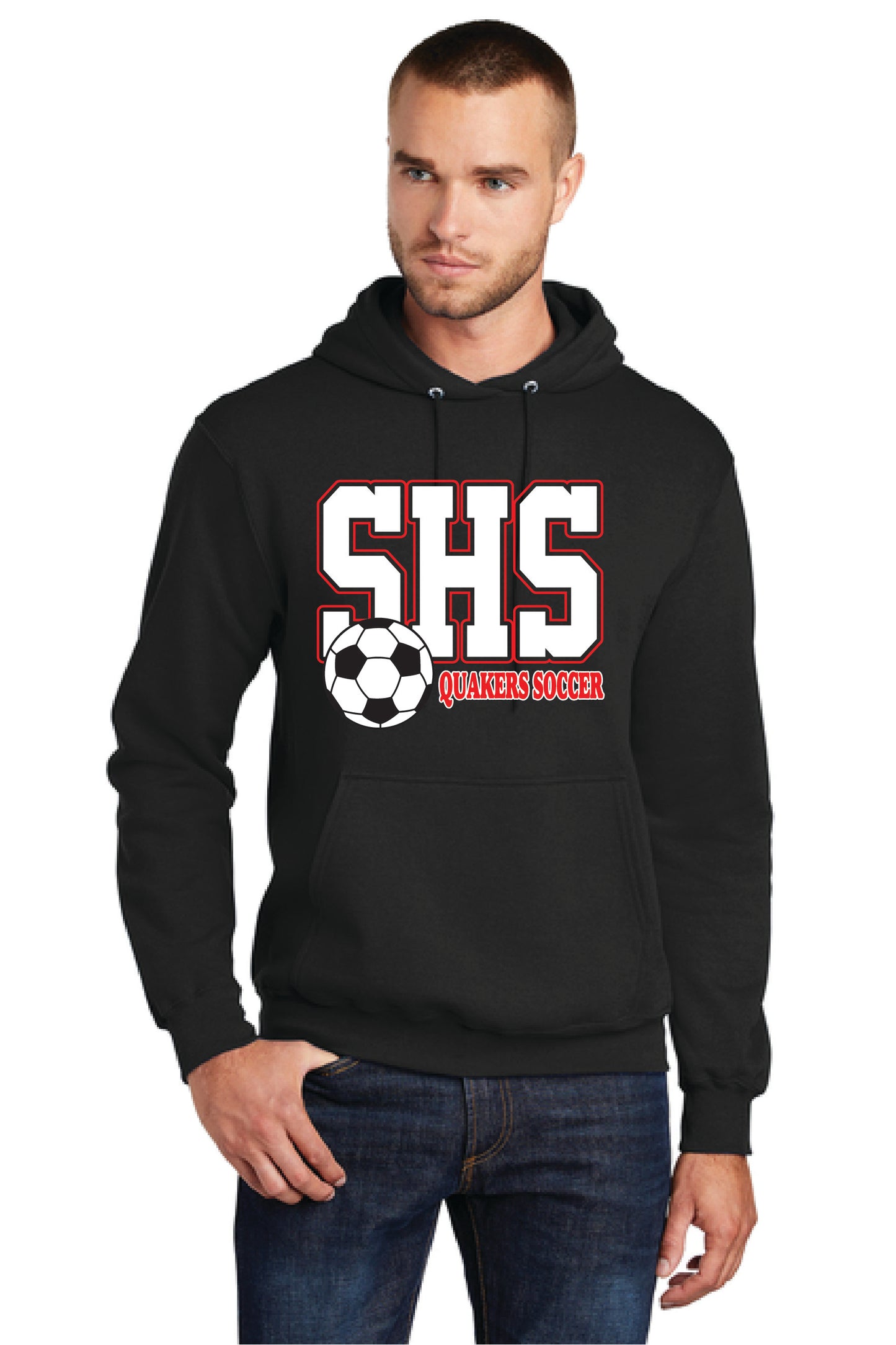 SALEM QUAKERS SOCCER PC78H Port & Company® Core Fleece Pullover Hooded Sweatshirt 12