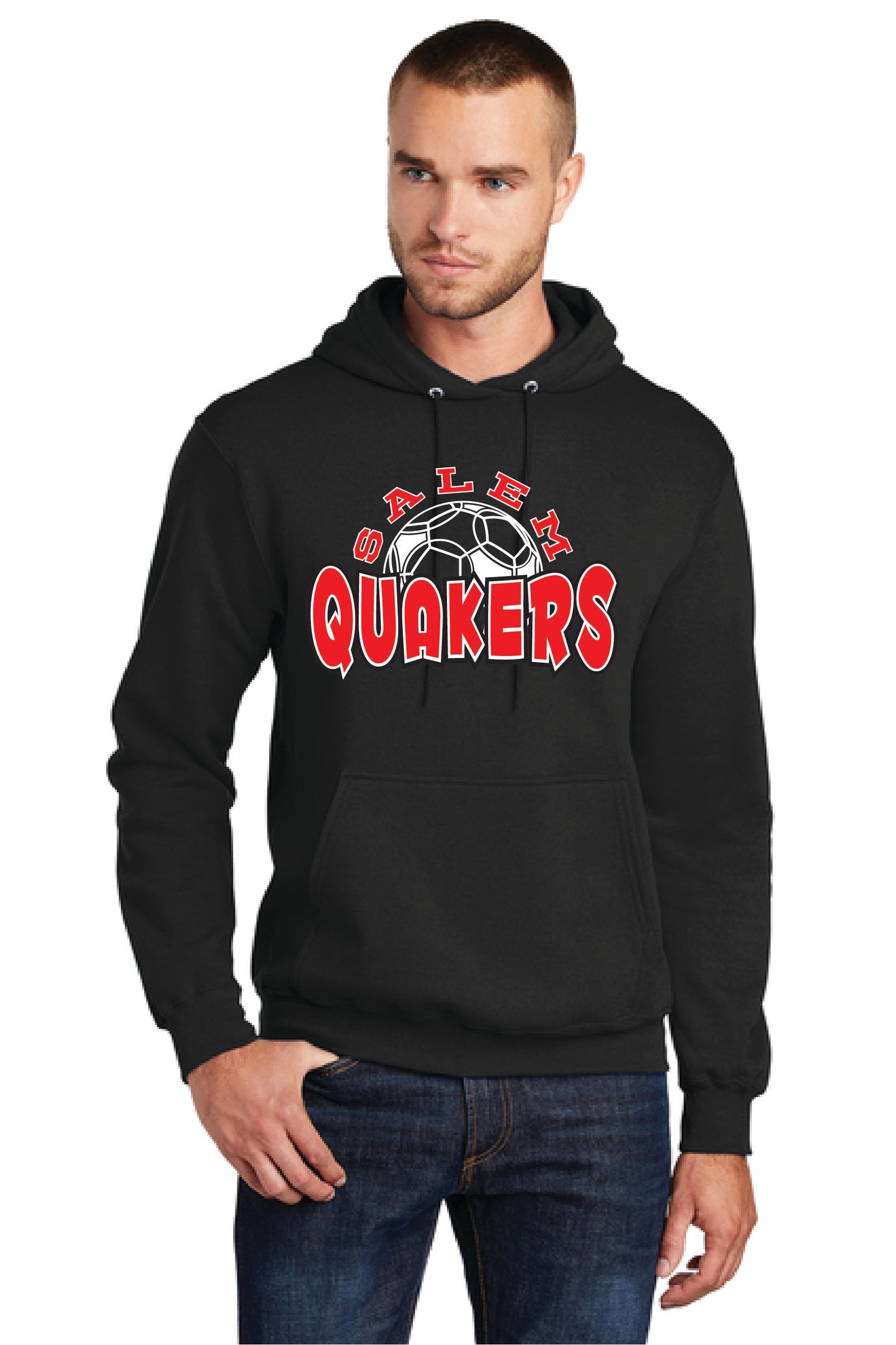 SALEM QUAKERS SOCCER PC78H Port & Company® Core Fleece Pullover Hooded Sweatshirt 14