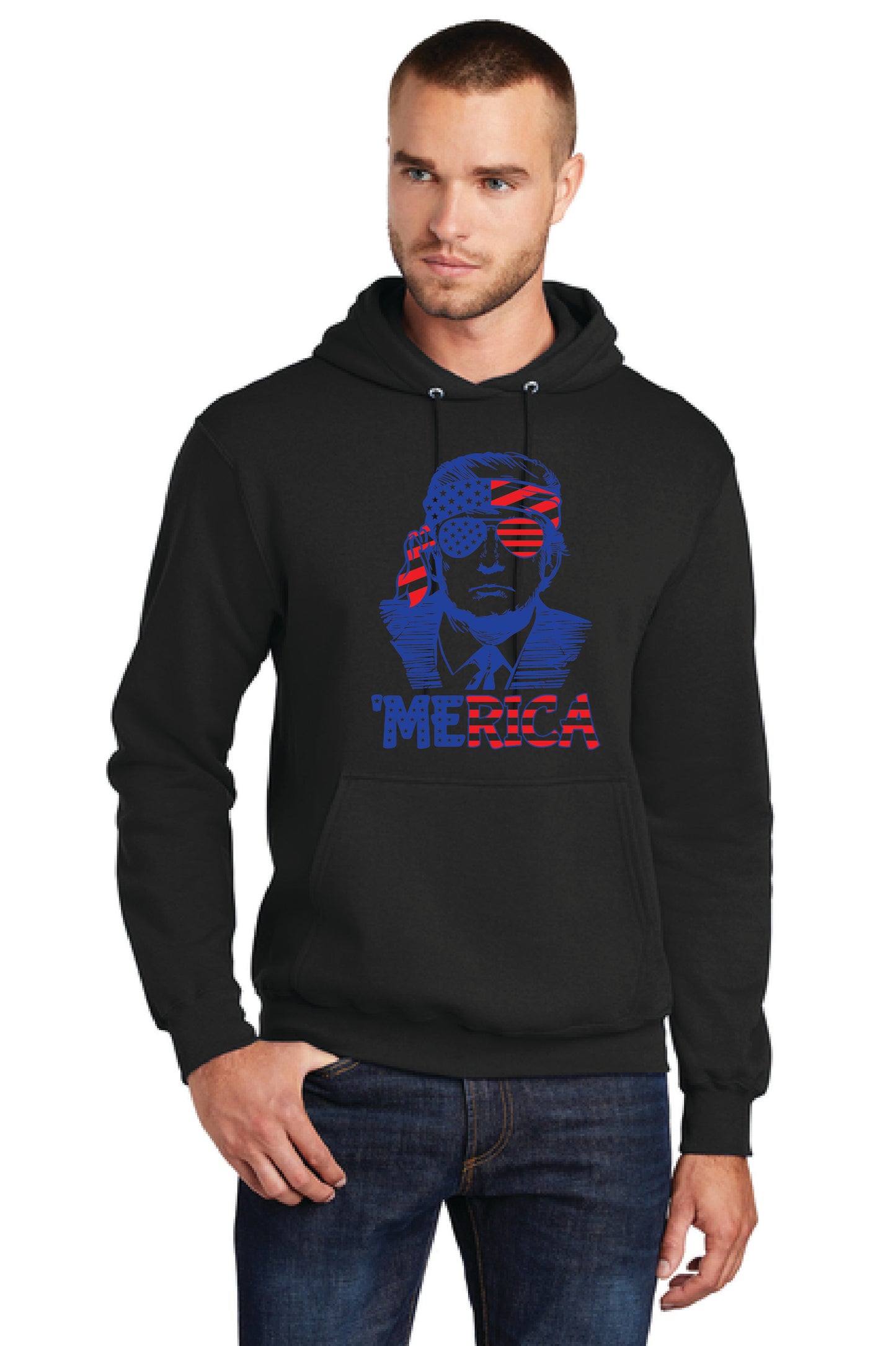 MERICA PC78H Port & Company® Core Fleece Pullover Hooded Sweatshirt 10