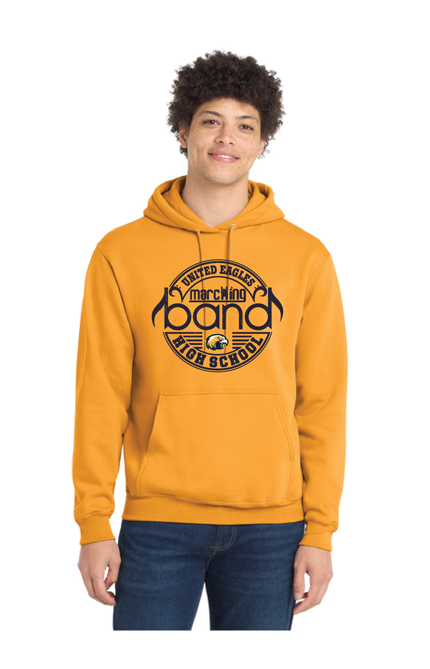 UNITED EAGELS BAND PC78H Port & Company® Core Fleece Pullover Hooded Sweatshirt 4
