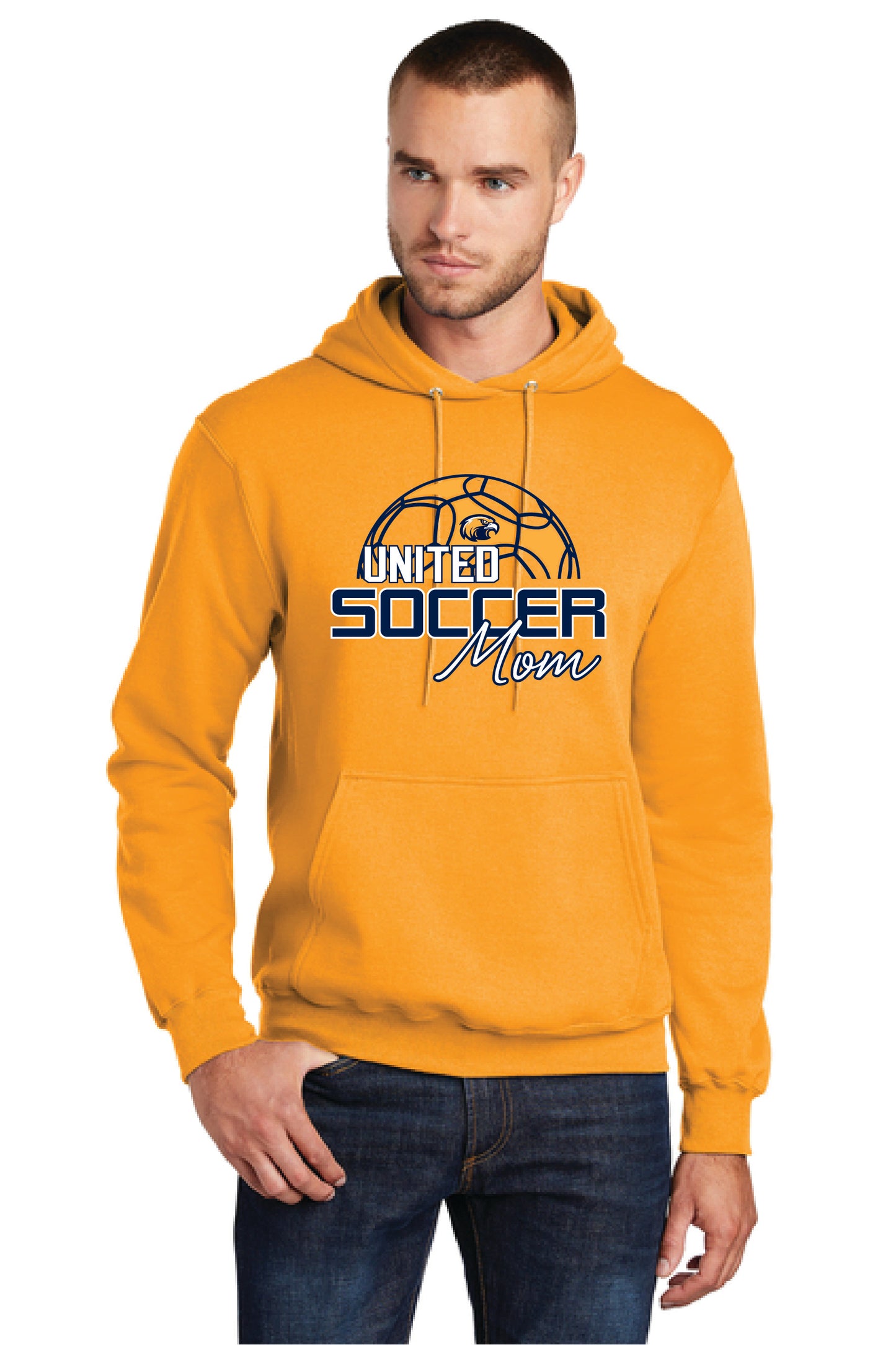 UNITED EAGELS SOCCER MOM PC78H Port & Company® Core Fleece Pullover Hooded Sweatshirt 4