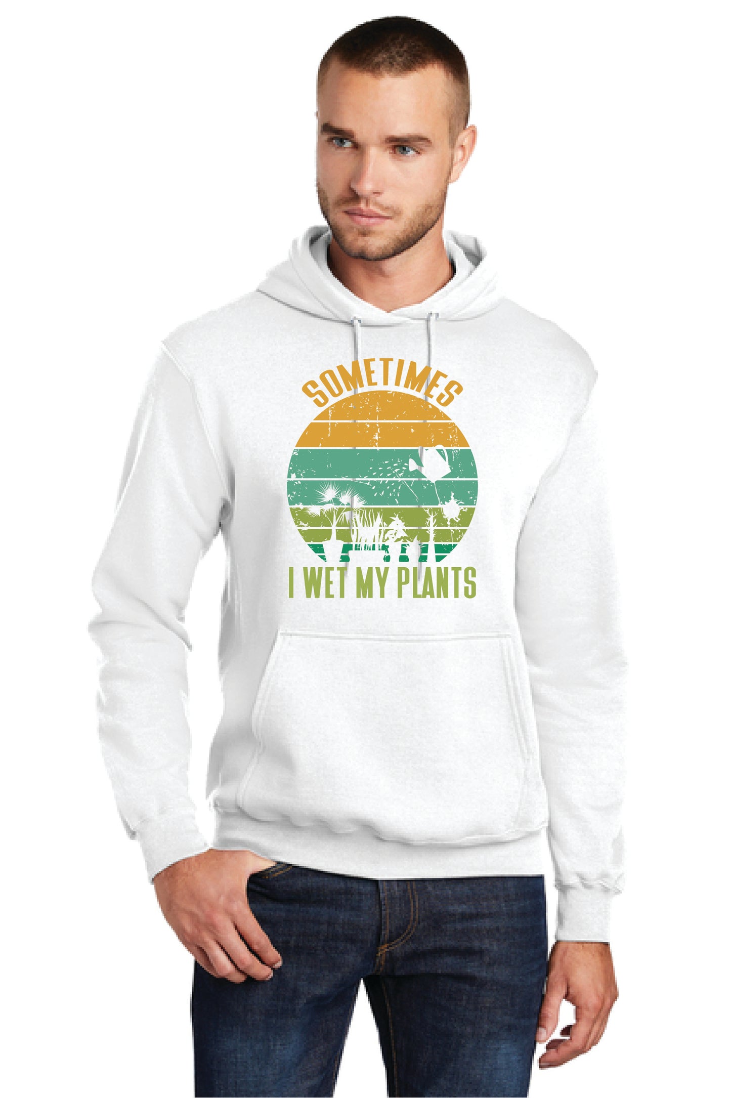 SOMETIMES I WET MY PLANTS PC78H Port & Company® Core Fleece Pullover Hooded Sweatshirt 2