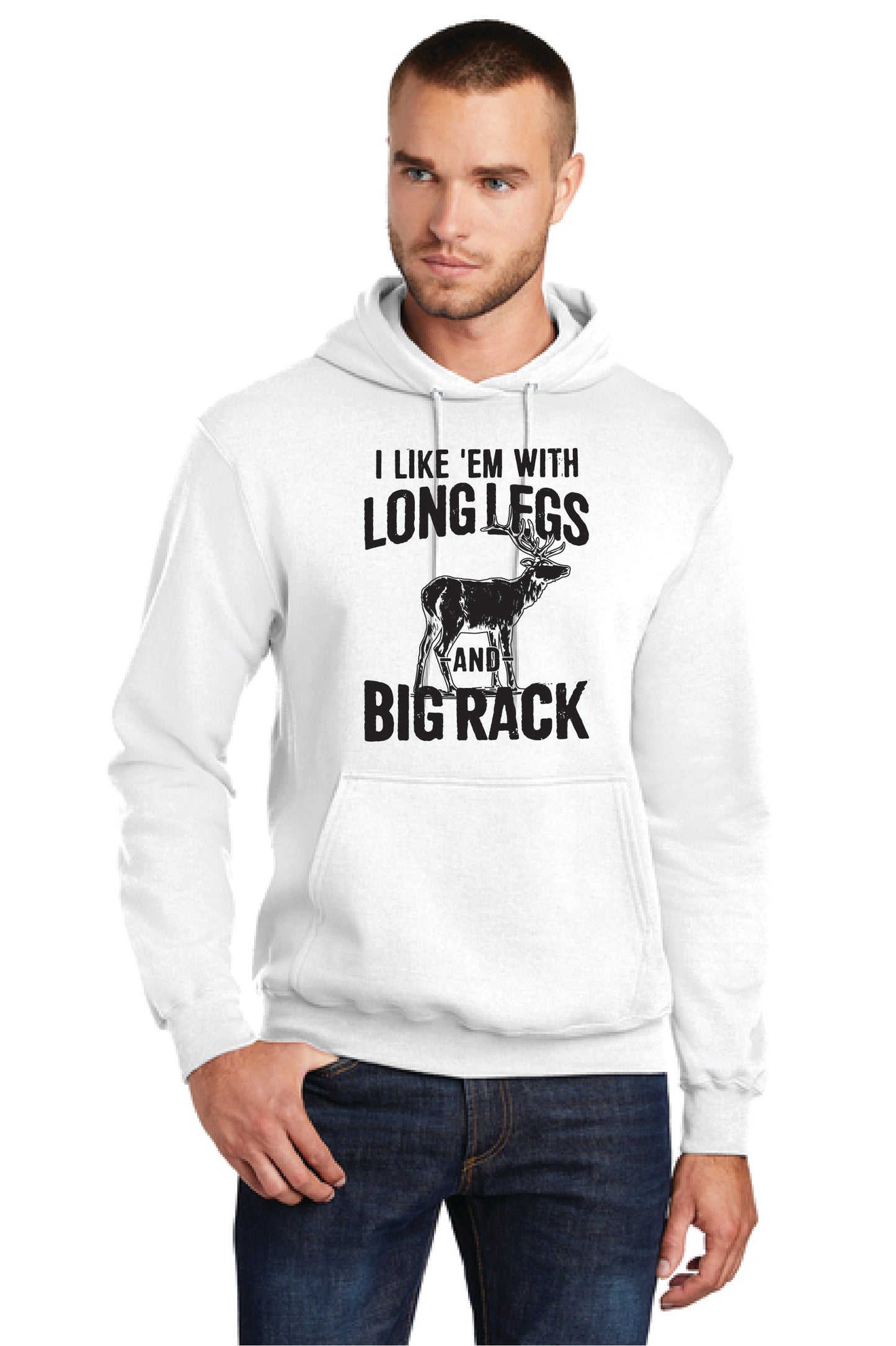 LONG LEGS AND BIG RACK PC78H Port & Company® Core Fleece Pullover Hooded Sweatshirt 1